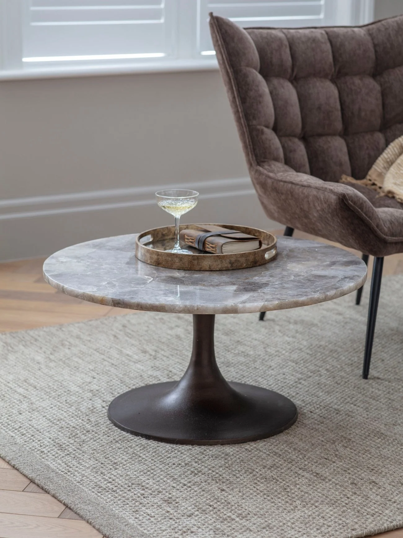 Bosworth Smokey Quartz Side Table- 42cm/ 60cm/ - Image 15