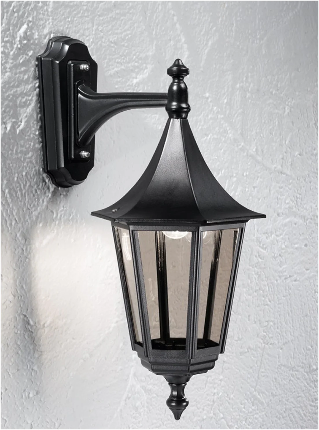 Bournemouth Outdoor Wall Light IP43 - Black Aluminium - Image 10