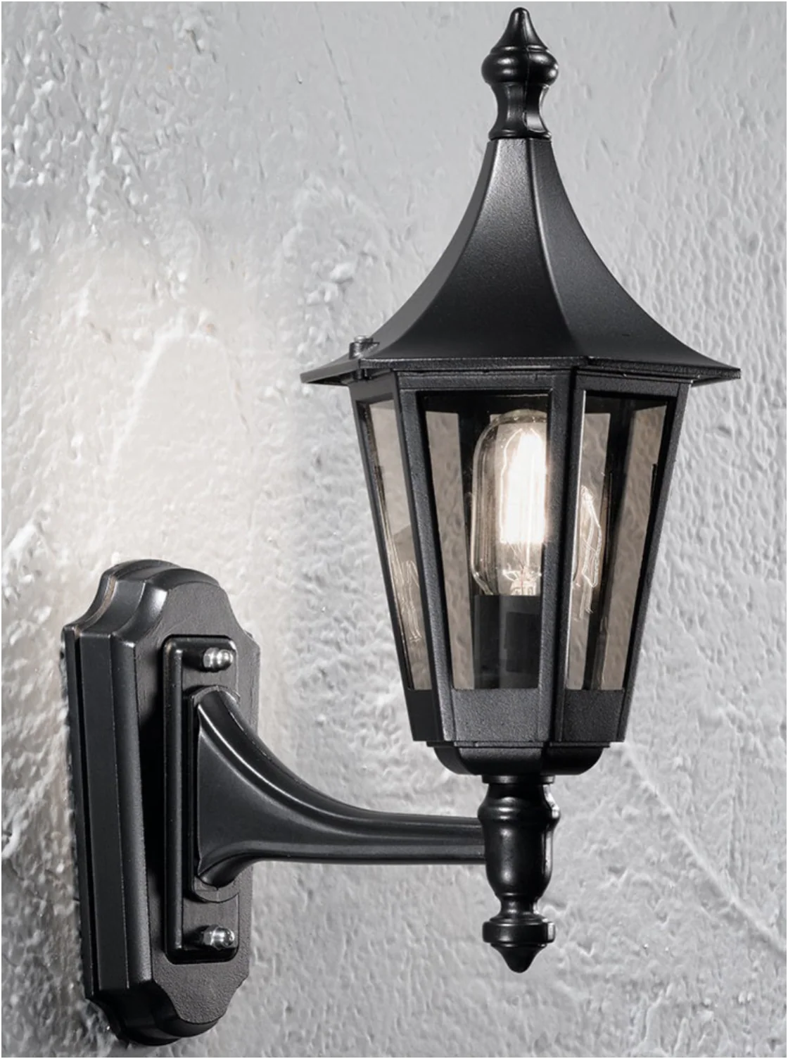 Bournemouth Outdoor Wall Light IP43 - Black Aluminium - Image 6