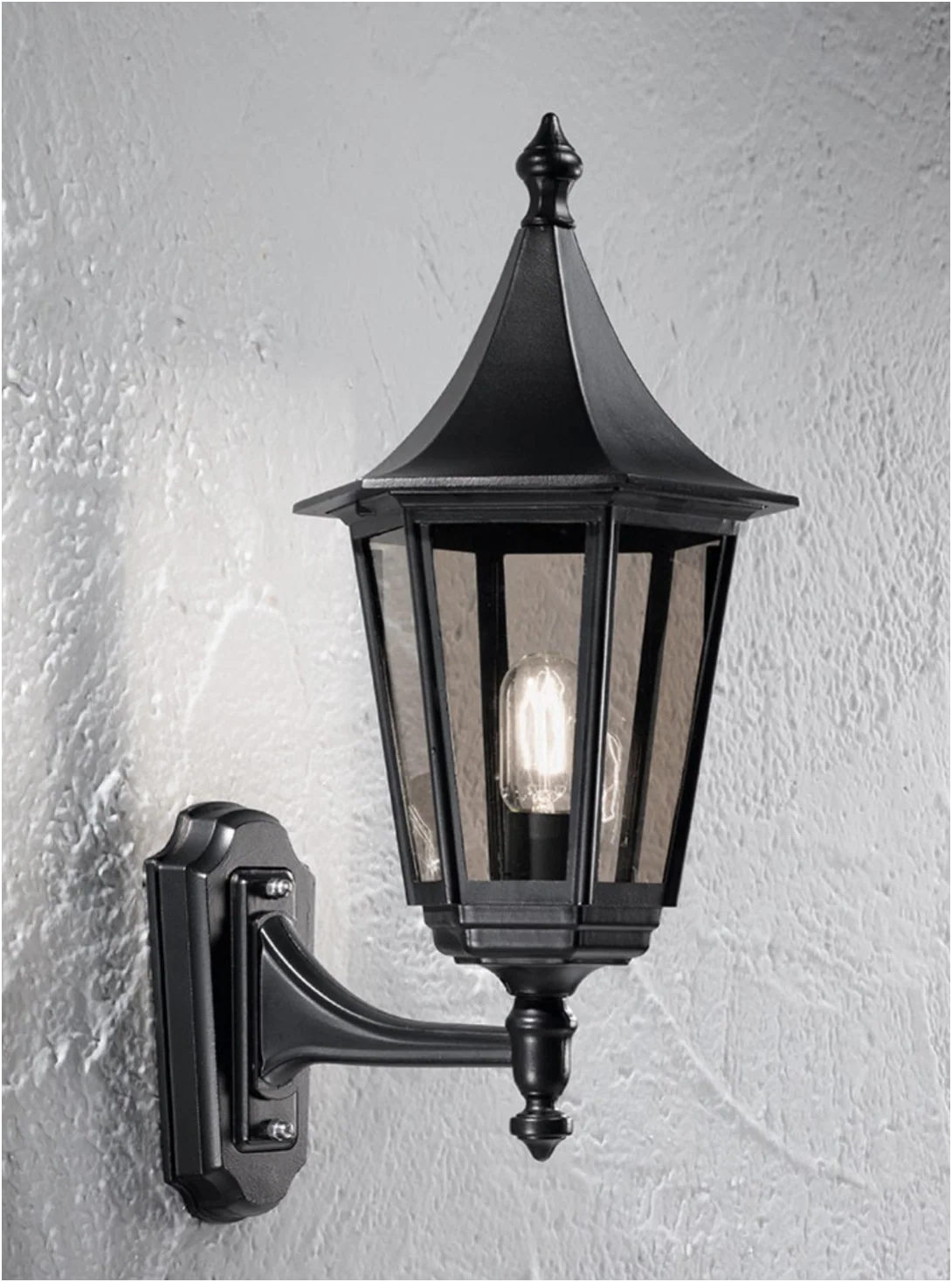 Bournemouth Outdoor Wall Light IP43 - Black Aluminium - Image 7