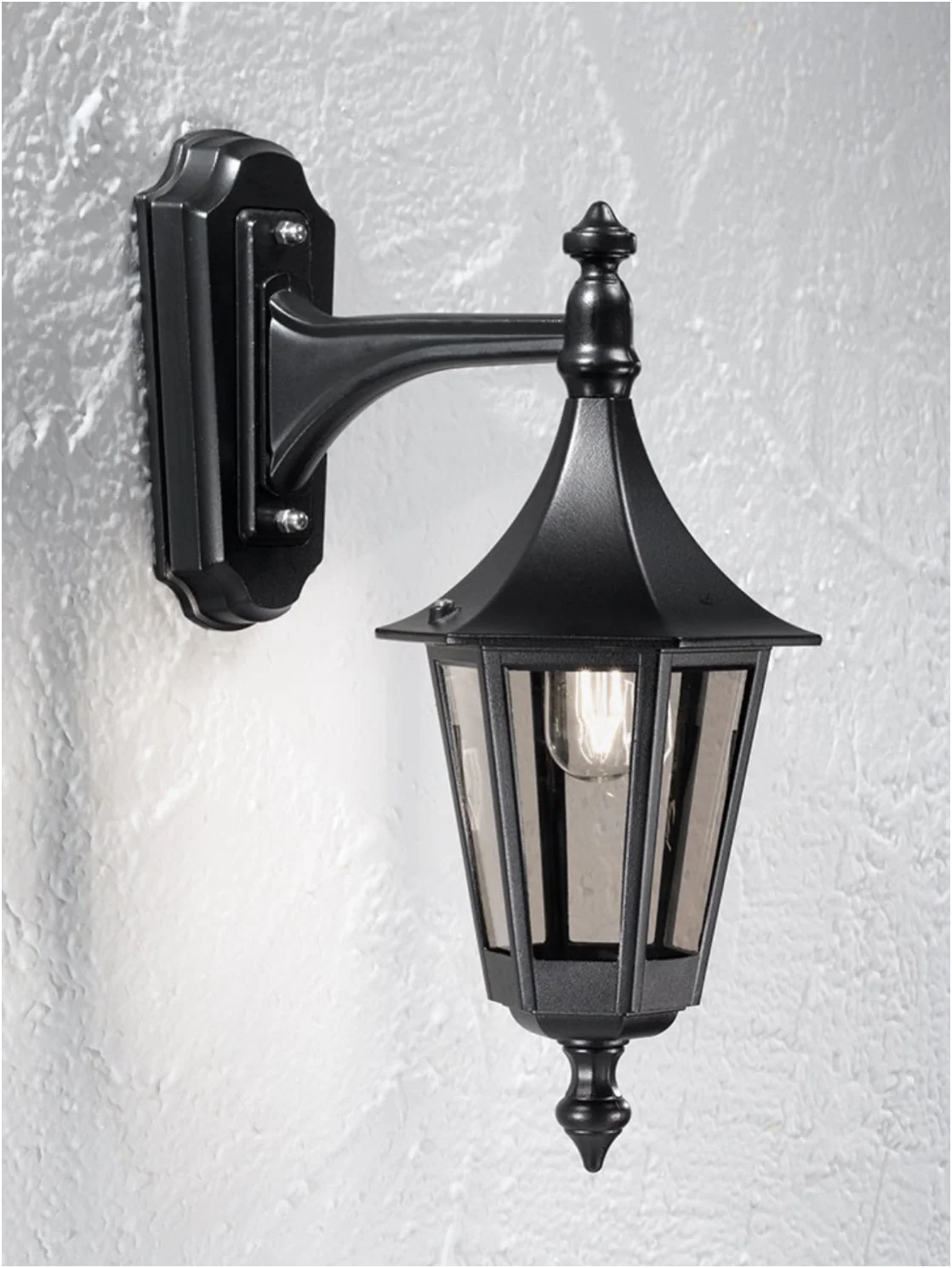 Bournemouth Outdoor Wall Light IP43 - Black Aluminium - Image 9