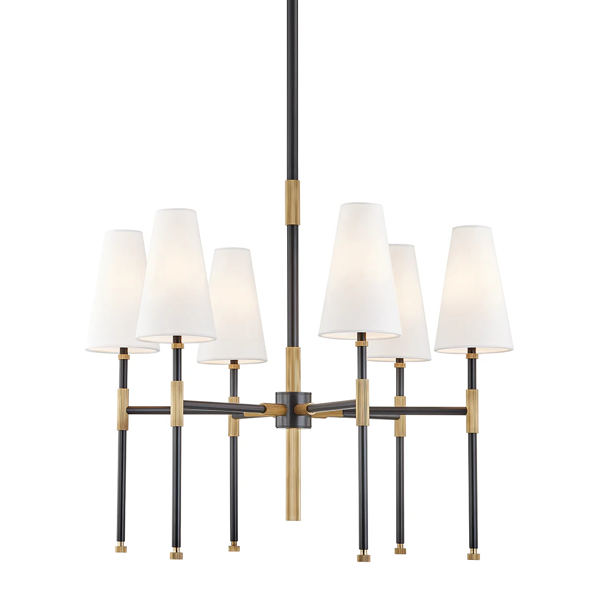 Bowery 6/9Lt Chandelier - Bronze/Nickel - Image 3