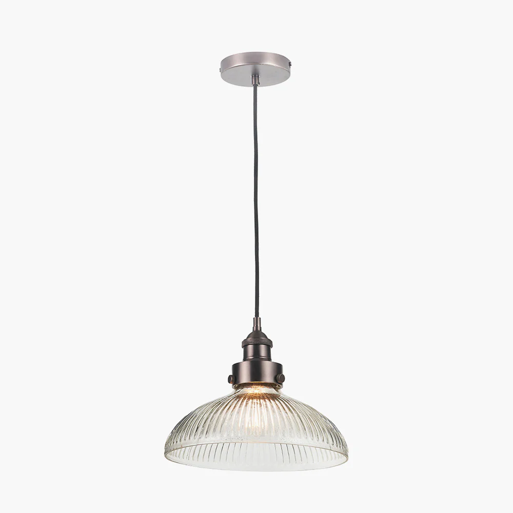 Bowery Glass Pendant - Brass/Bronze - Image 2