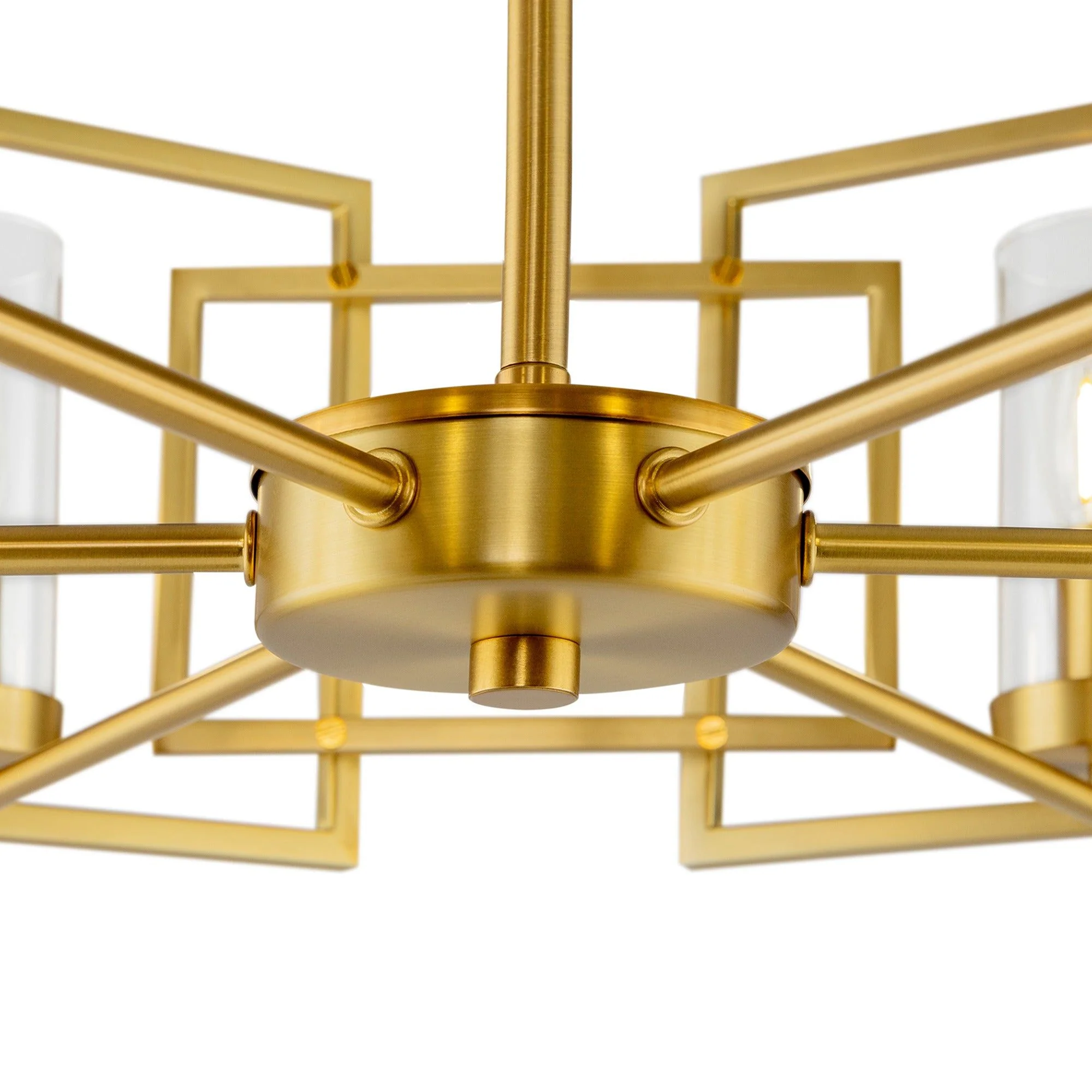 Bowi 6/8Lt Centre Ceiling Light - Gold Finish - Image 4
