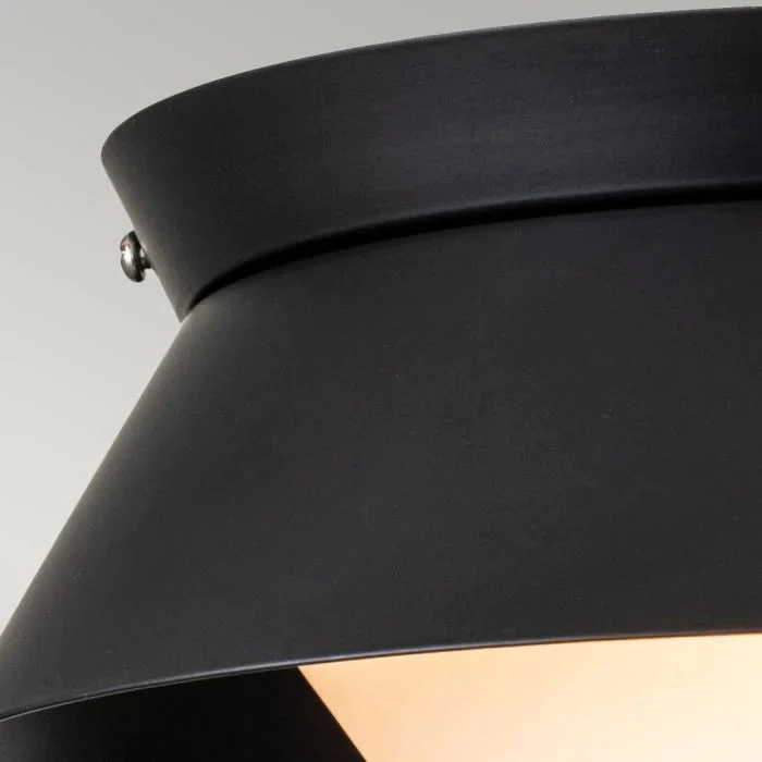 Bowtie 2Lt Flush IP44 - Matte Black - Image 2