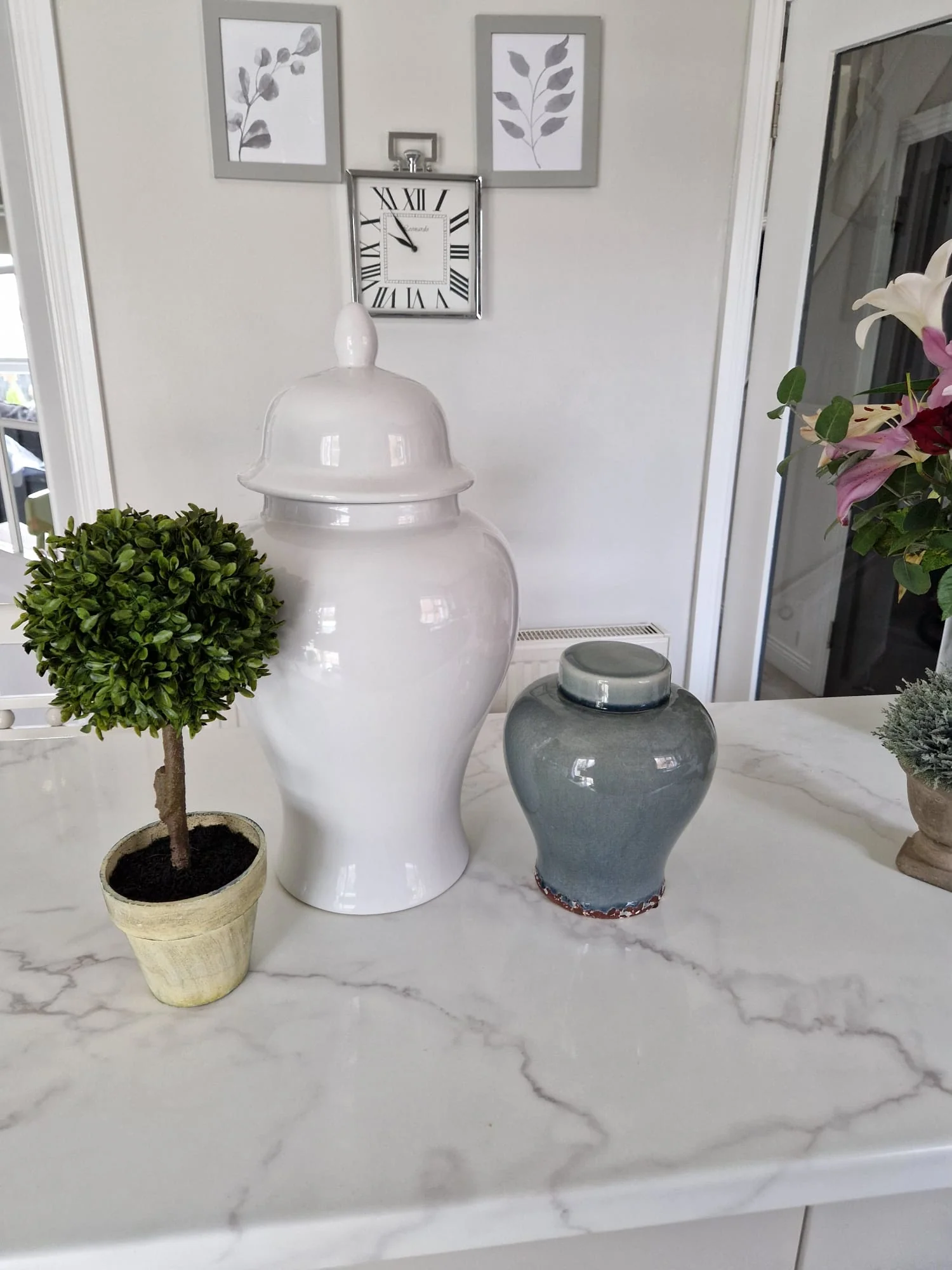 Boxwood Ball Shrub in Brown Pot - Image 2
