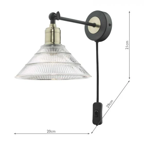 Boyd 1Lt Plug-In Swing Arm Light - Antique Brass - Image 3