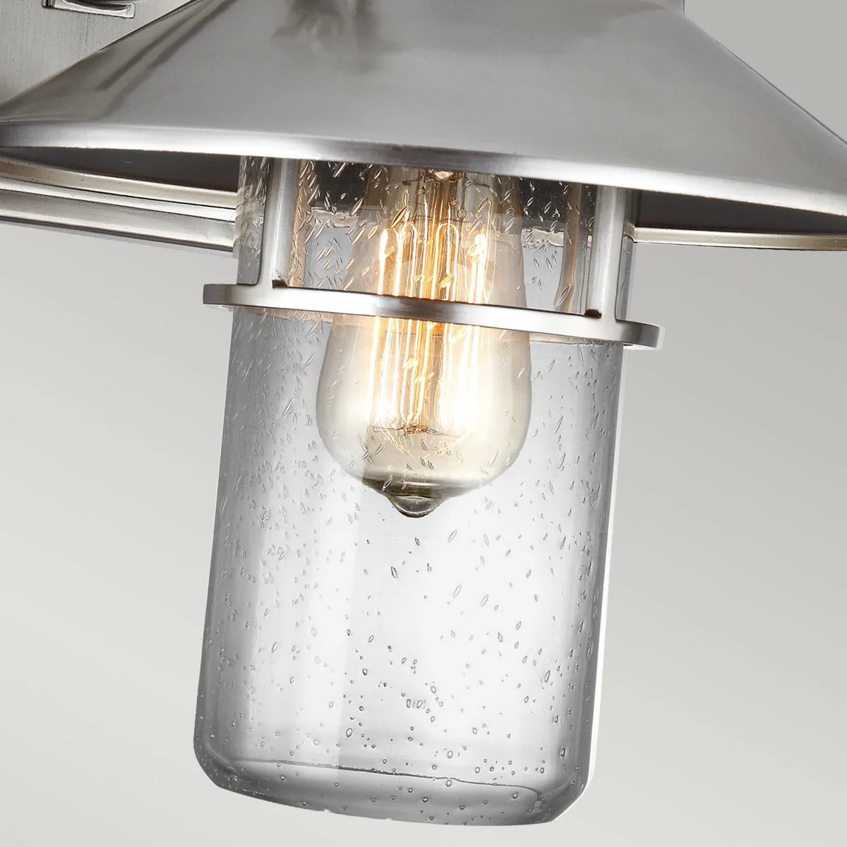 Boynton 1 Light Medium/Large Outdoor Wall Lantern - Painted Brushed Steel E27 IP44 - Image 20