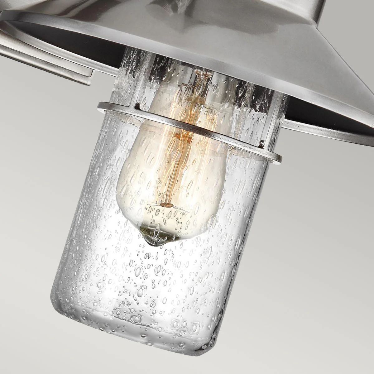 Boynton 1 Light Medium/Large Outdoor Wall Lantern - Painted Brushed Steel E27 IP44 - Image 13