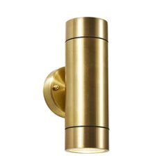 Brac Solid Brass 2 Light Up & Down GU10 Wall Light - Brass / Bronze - Image 2