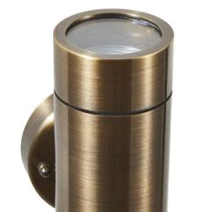 Brac Solid Brass 2 Light Up & Down GU10 Wall Light - Brass / Bronze - Image 3