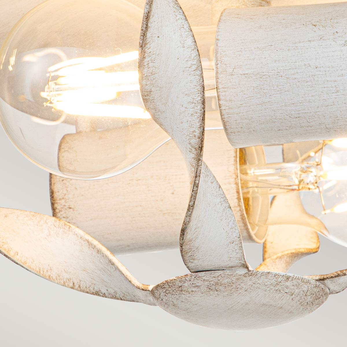 Bradbury 2 Light Flush - Antique White/Grey Ash - Image 2