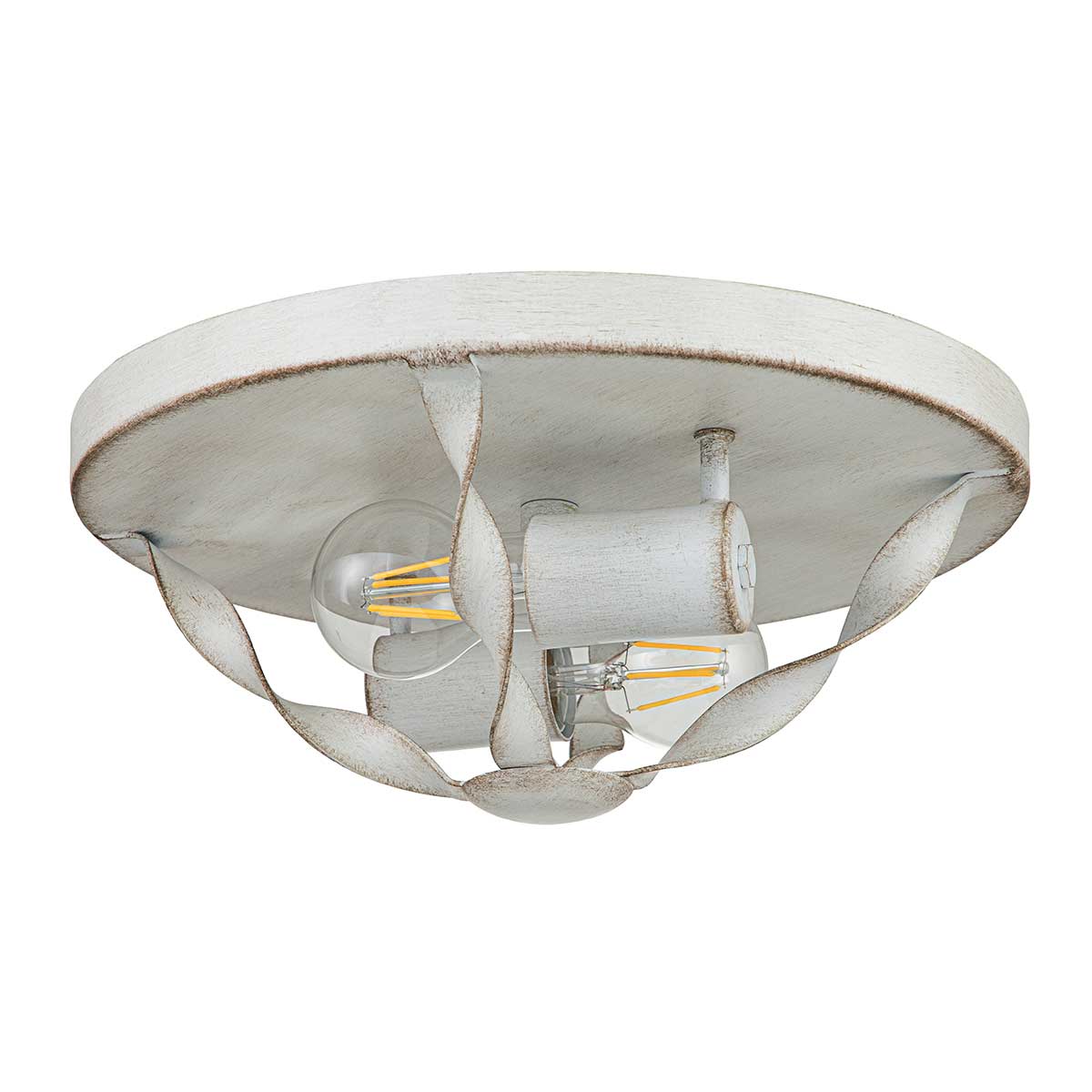 Bradbury 2 Light Flush - Antique White/Grey Ash - Image 5
