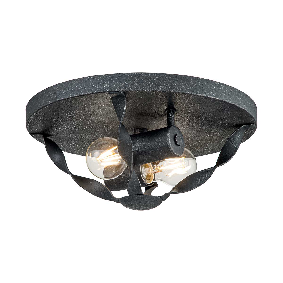 Bradbury 2 Light Flush - Antique White/Grey Ash - Image 7
