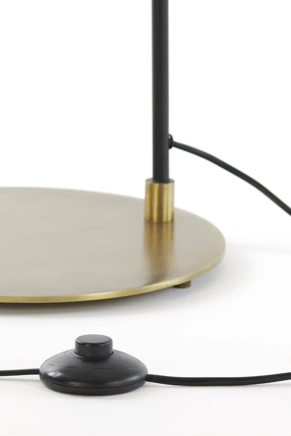 Braja Floor Lamp - Matt Black & Antique Bronze Finish - Image 4