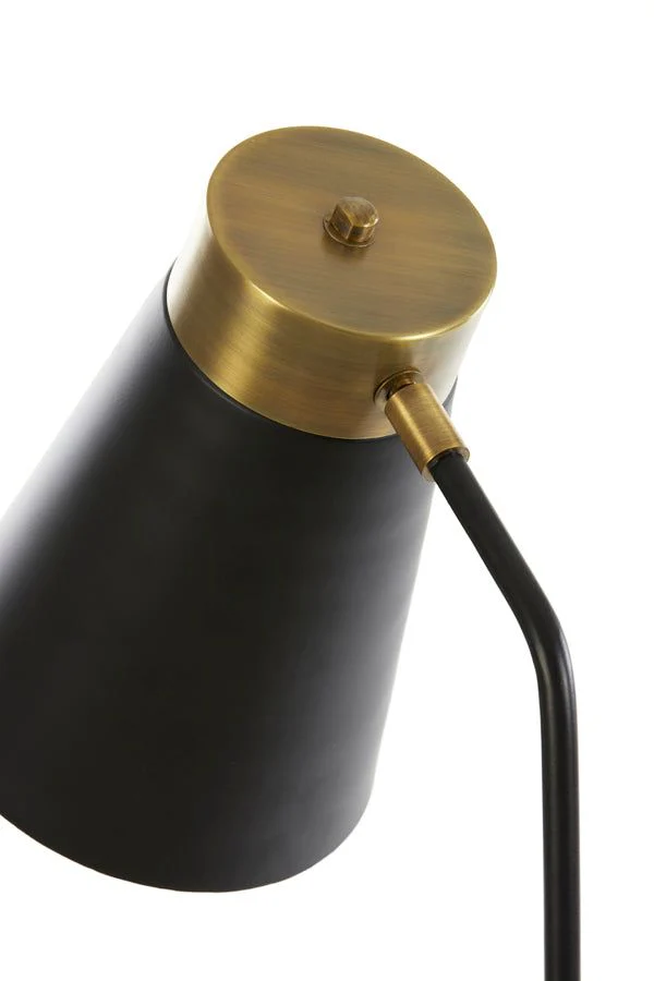 Braja Floor Lamp - Matt Black & Antique Bronze Finish - Image 5