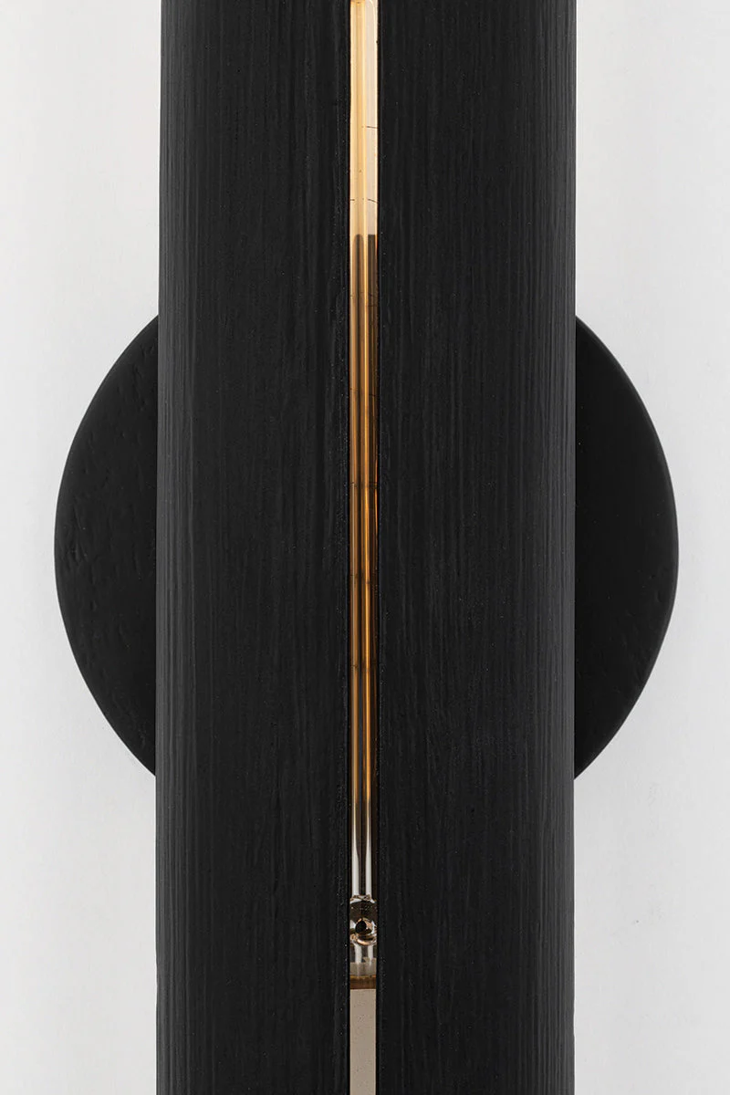 Brandon 2Lt Wall Sconce - White/Black - Image 4