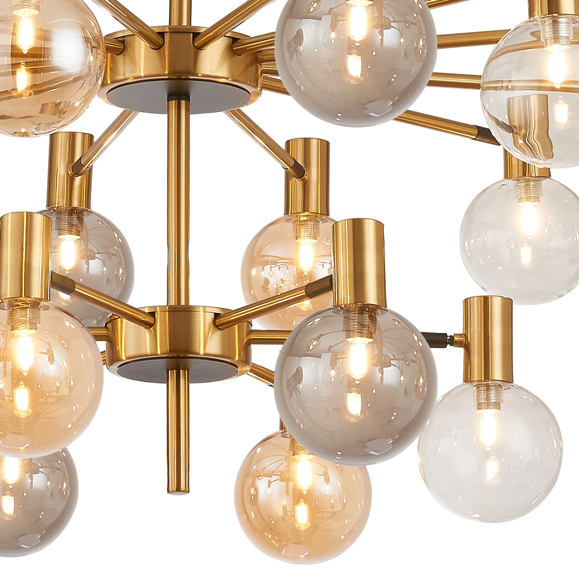 Brantley 18 Light Fixed Pendant/Semi Flush Adjustable Arms Ceiling Light - Various Finishes - Image 13