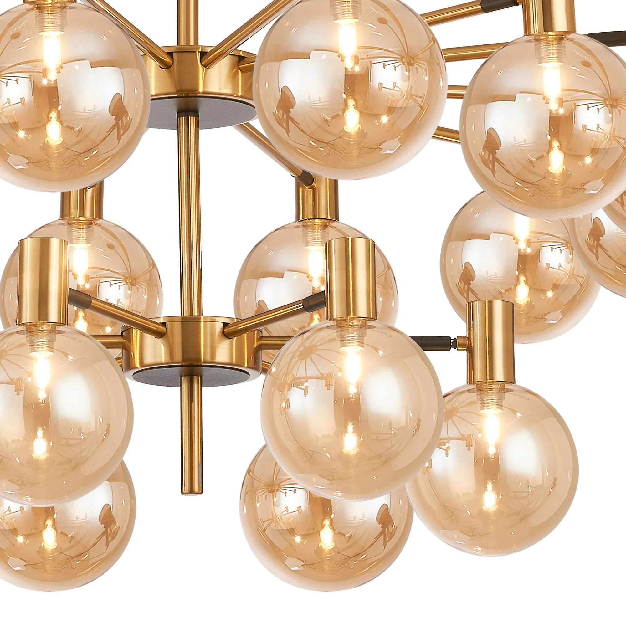 Brantley 18 Light Fixed Pendant/Semi Flush Adjustable Arms Ceiling Light - Various Finishes - Image 17