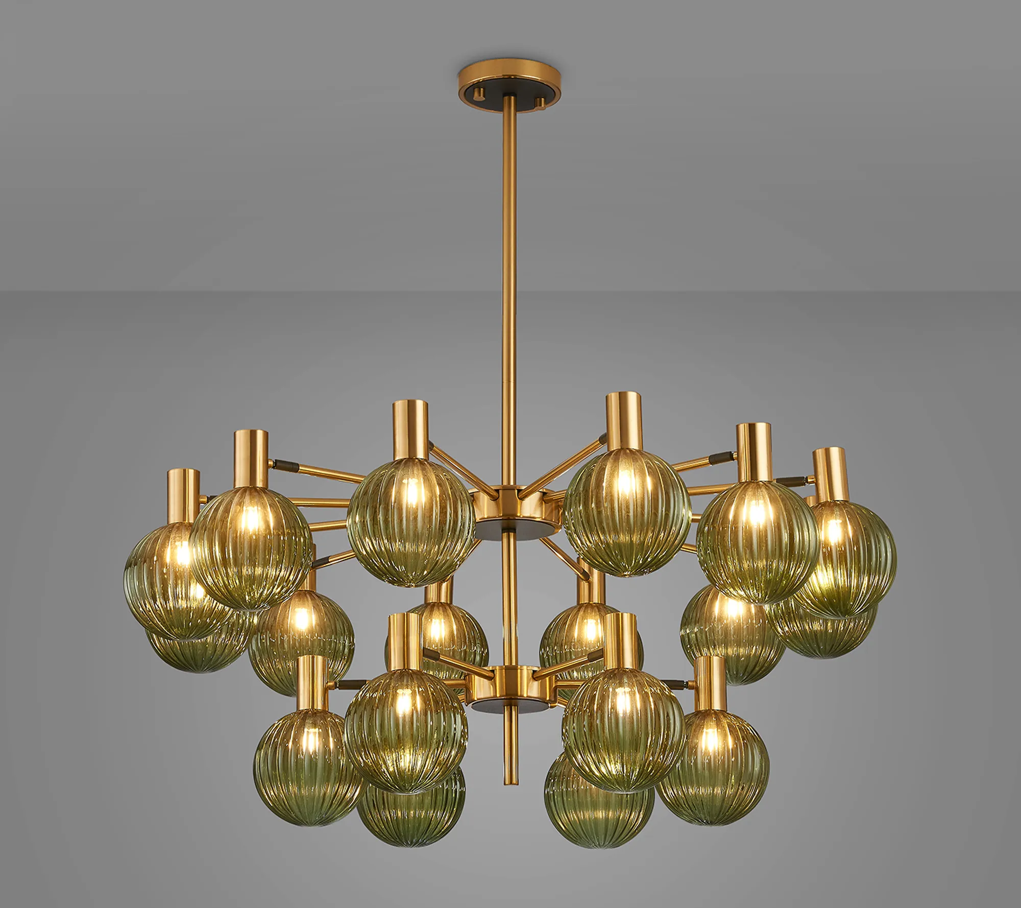 Brantley 18 Light Fixed Pendant/Semi Flush Adjustable Arms Ceiling Light - Various Finishes - Image 19