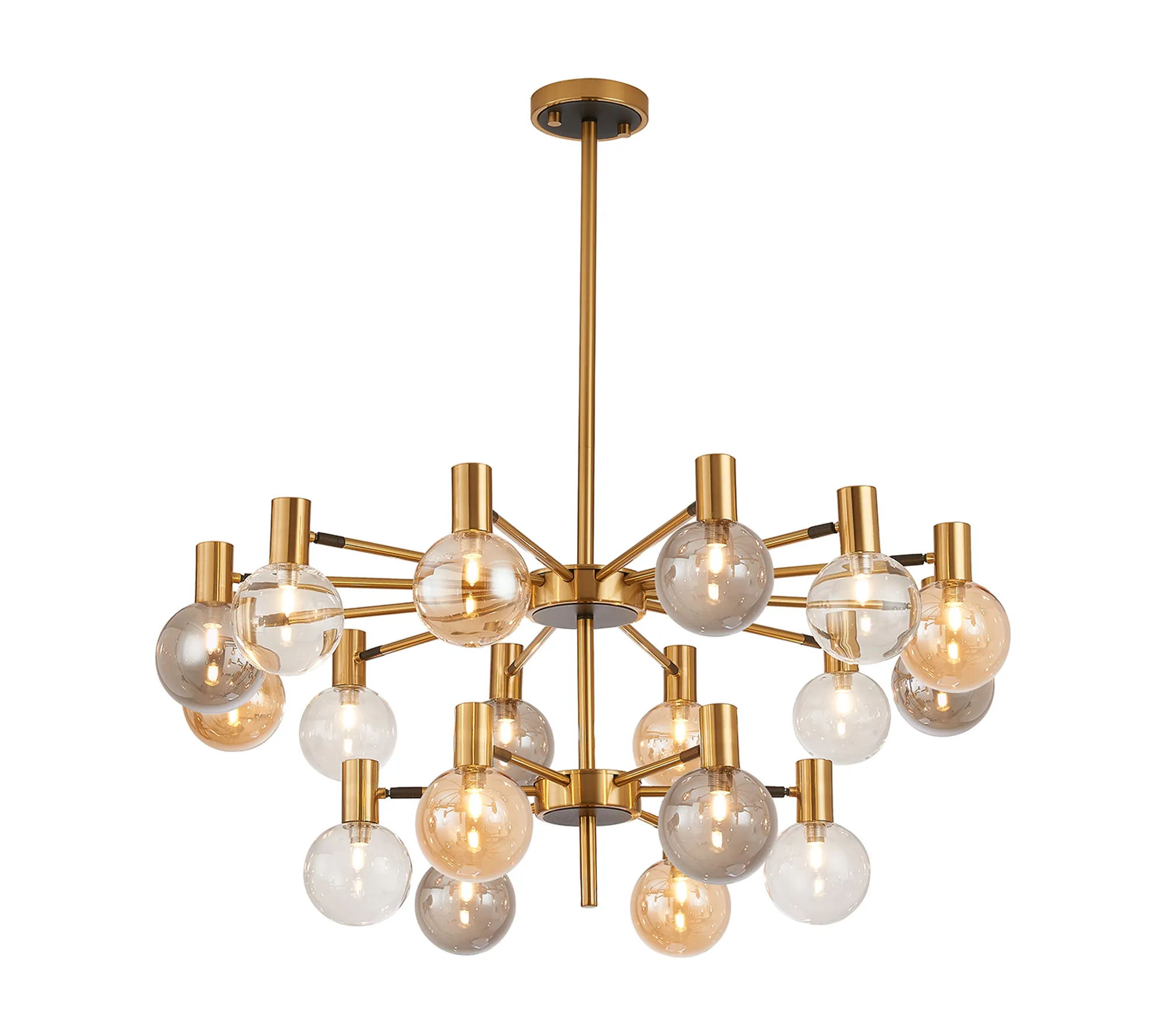 Brantley 18 Light Fixed Pendant/Semi Flush Adjustable Arms Ceiling Light - Various Finishes - Image 2