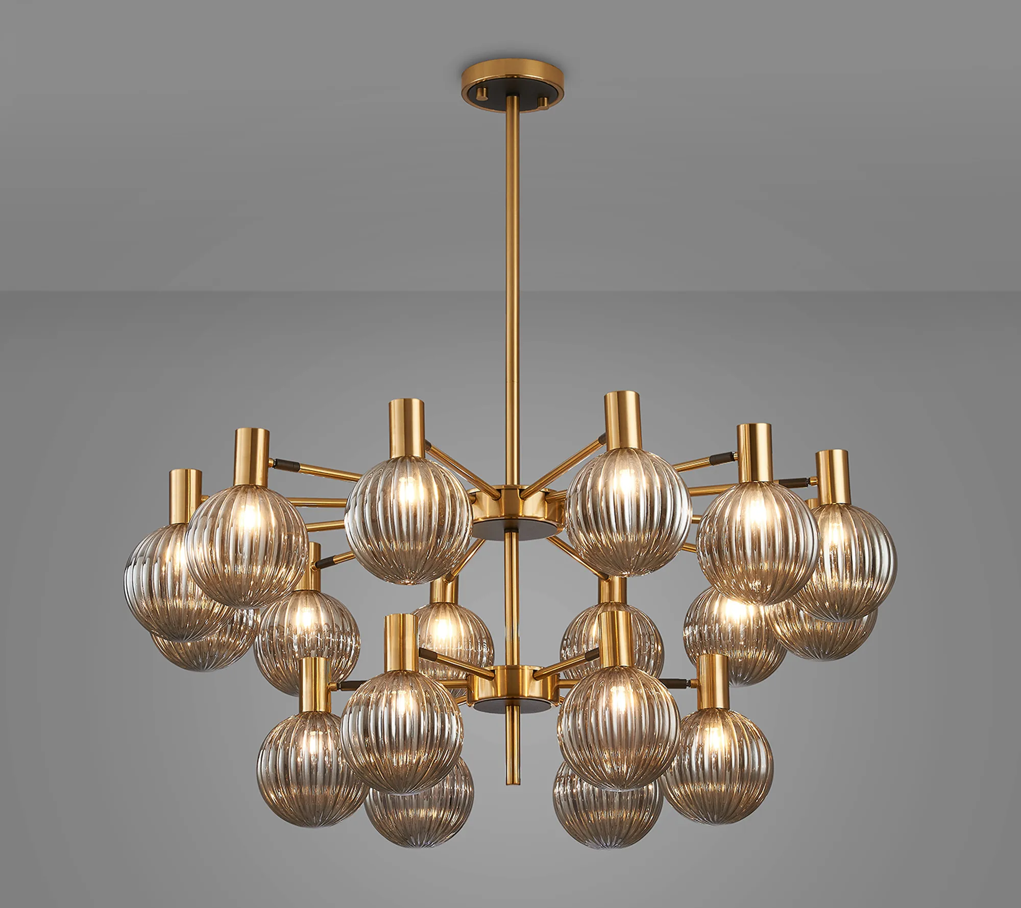 Brantley 18 Light Fixed Pendant/Semi Flush Adjustable Arms Ceiling Light - Various Finishes - Image 20