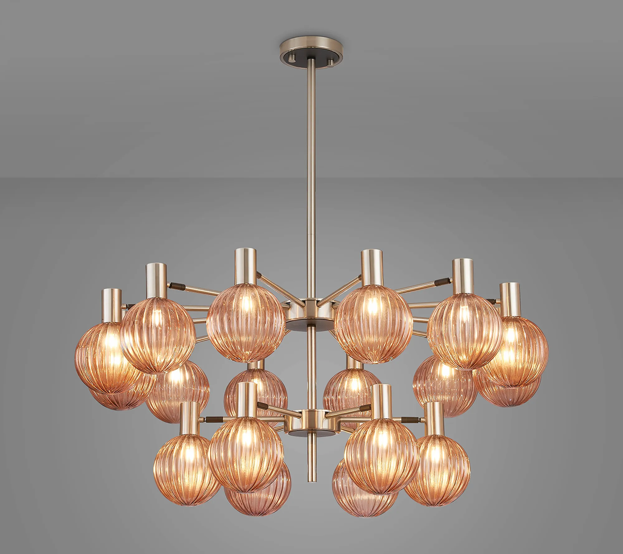 Brantley 18 Light Fixed Pendant/Semi Flush Adjustable Arms Ceiling Light - Various Finishes - Image 24