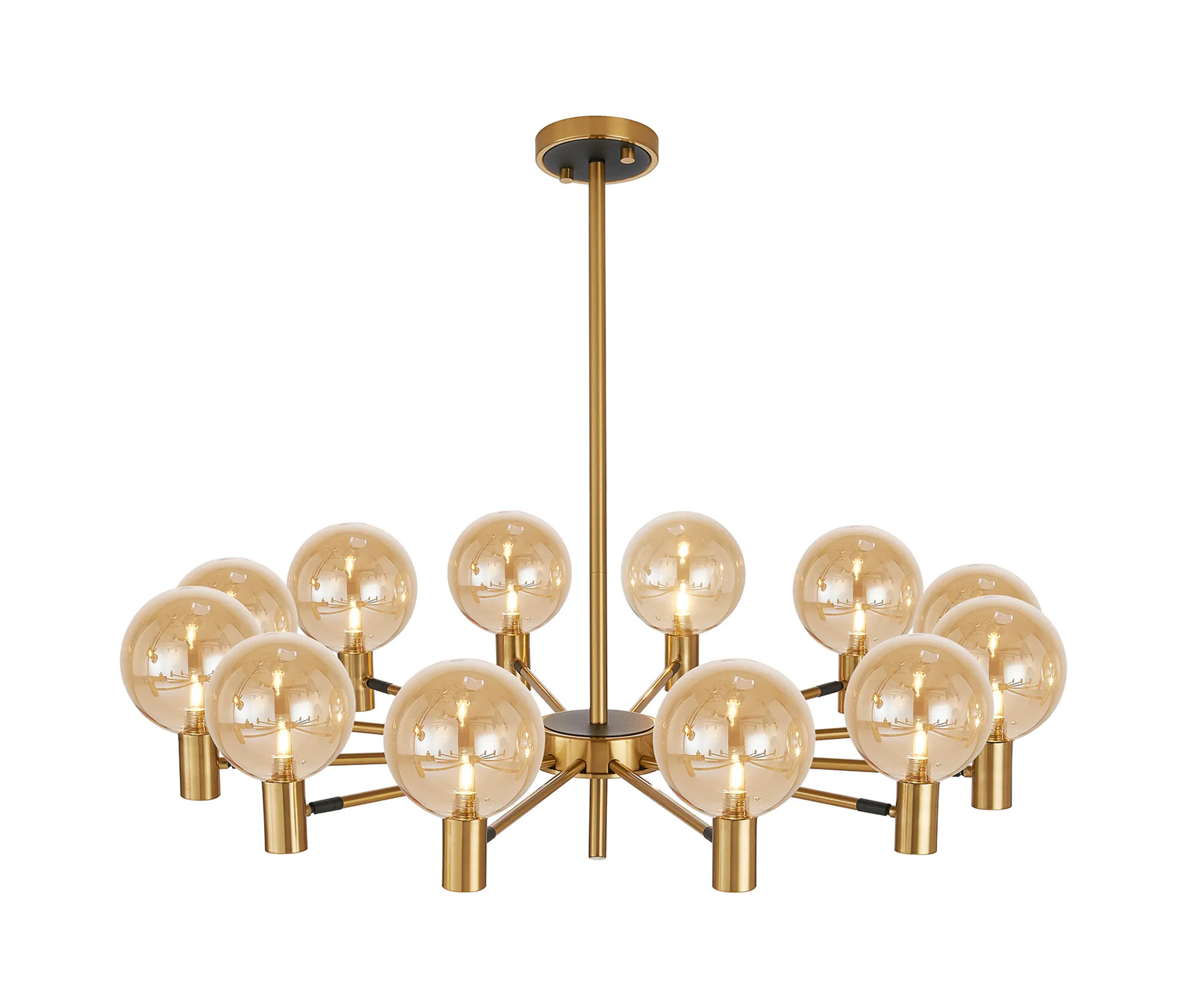 Brantley 8Lt/12Lt Fixed Pendant/Semi Flush Light Adjustable Arms - Various Finishes - Image 11