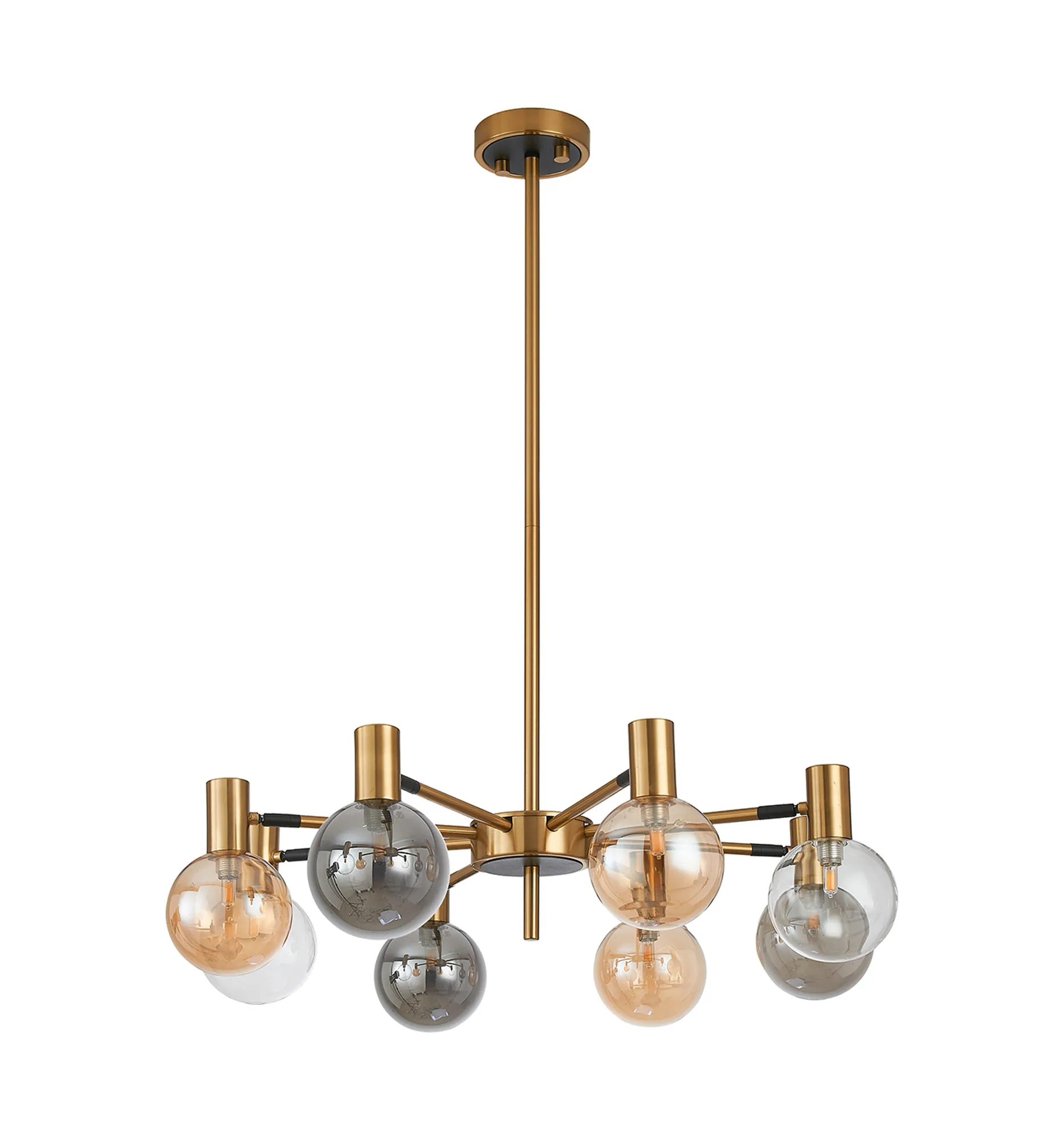 Brantley 8Lt/12Lt Fixed Pendant/Semi Flush Light Adjustable Arms - Various Finishes - Image 13