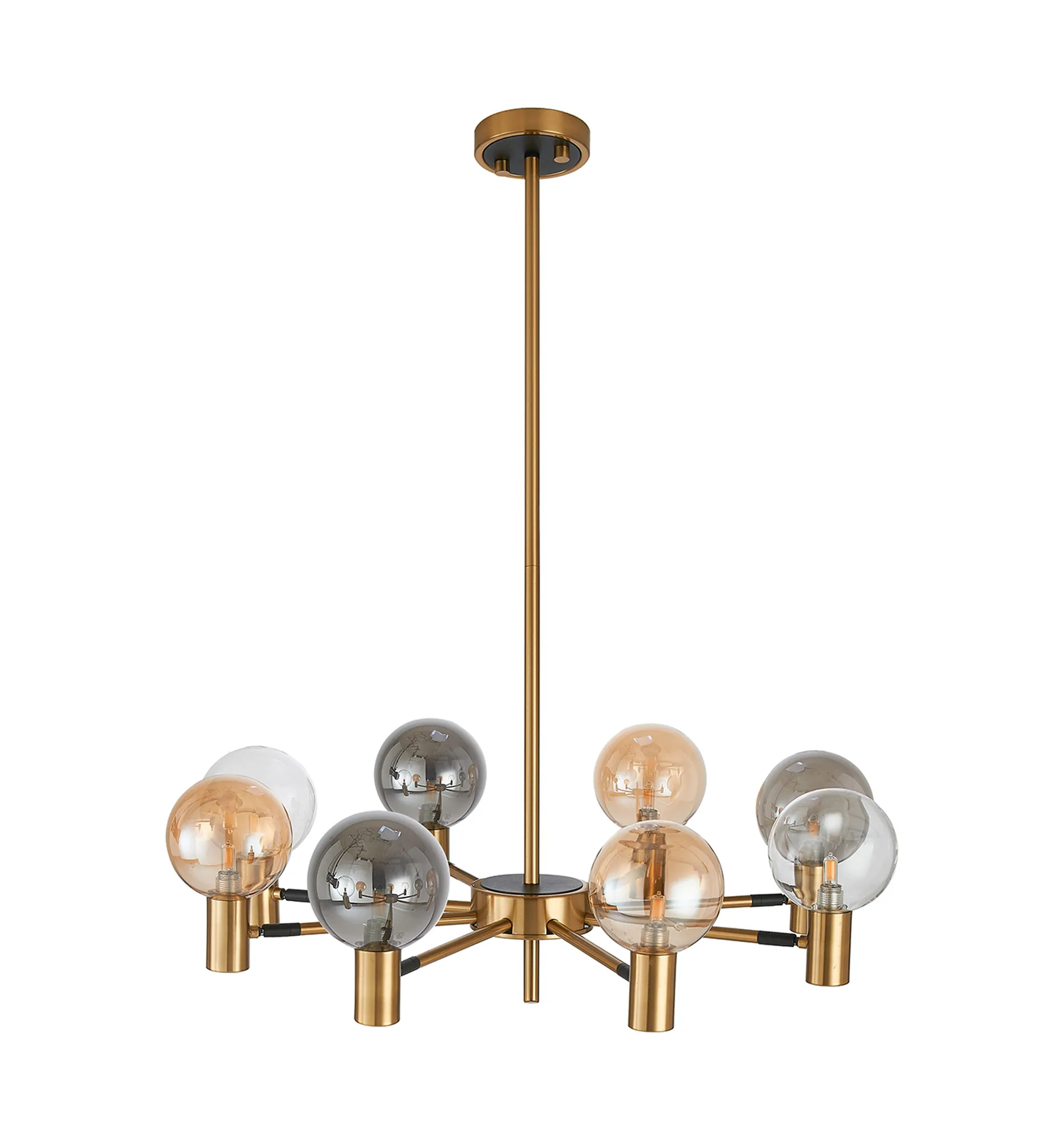 Brantley 8Lt/12Lt Fixed Pendant/Semi Flush Light Adjustable Arms - Various Finishes - Image 14
