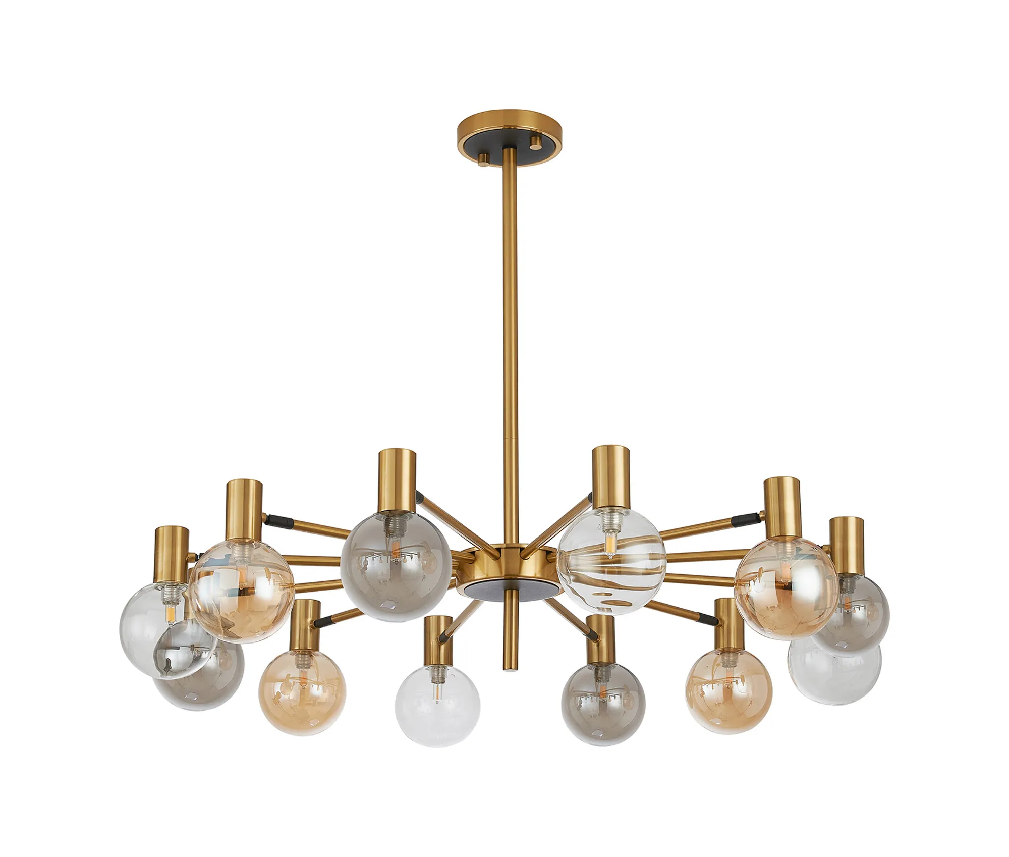 Brantley 8Lt/12Lt Fixed Pendant/Semi Flush Light Adjustable Arms - Various Finishes - Image 16
