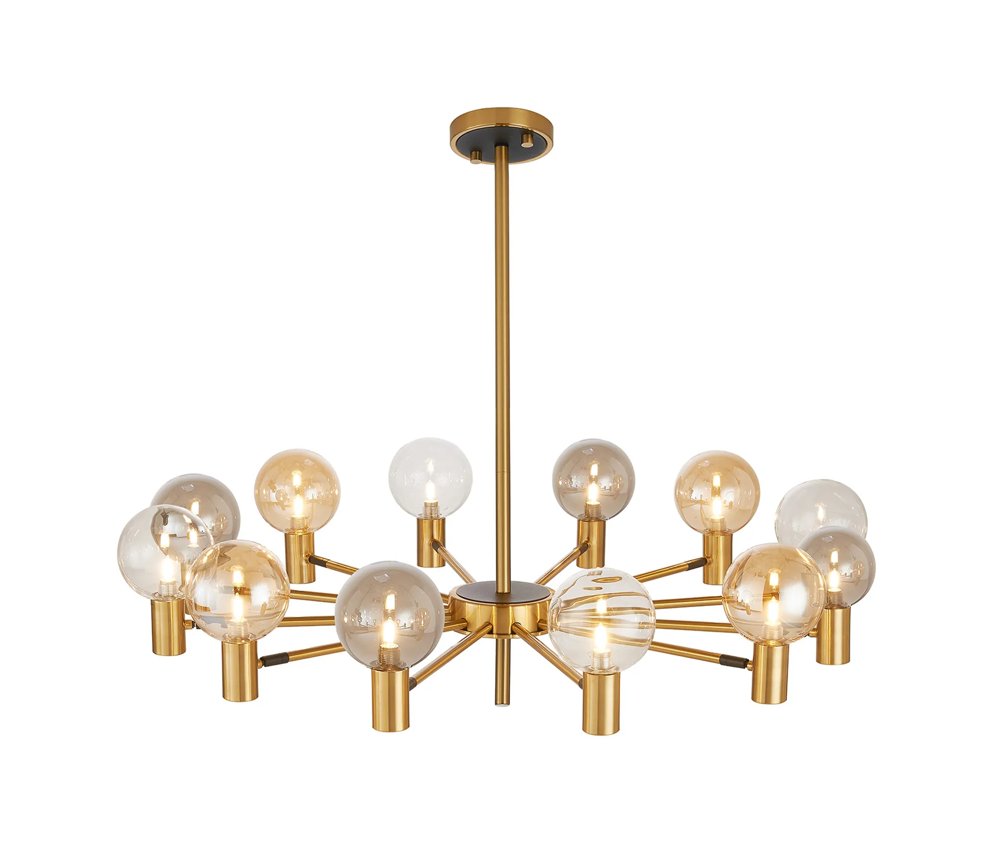 Brantley 8Lt/12Lt Fixed Pendant/Semi Flush Light Adjustable Arms - Various Finishes - Image 17