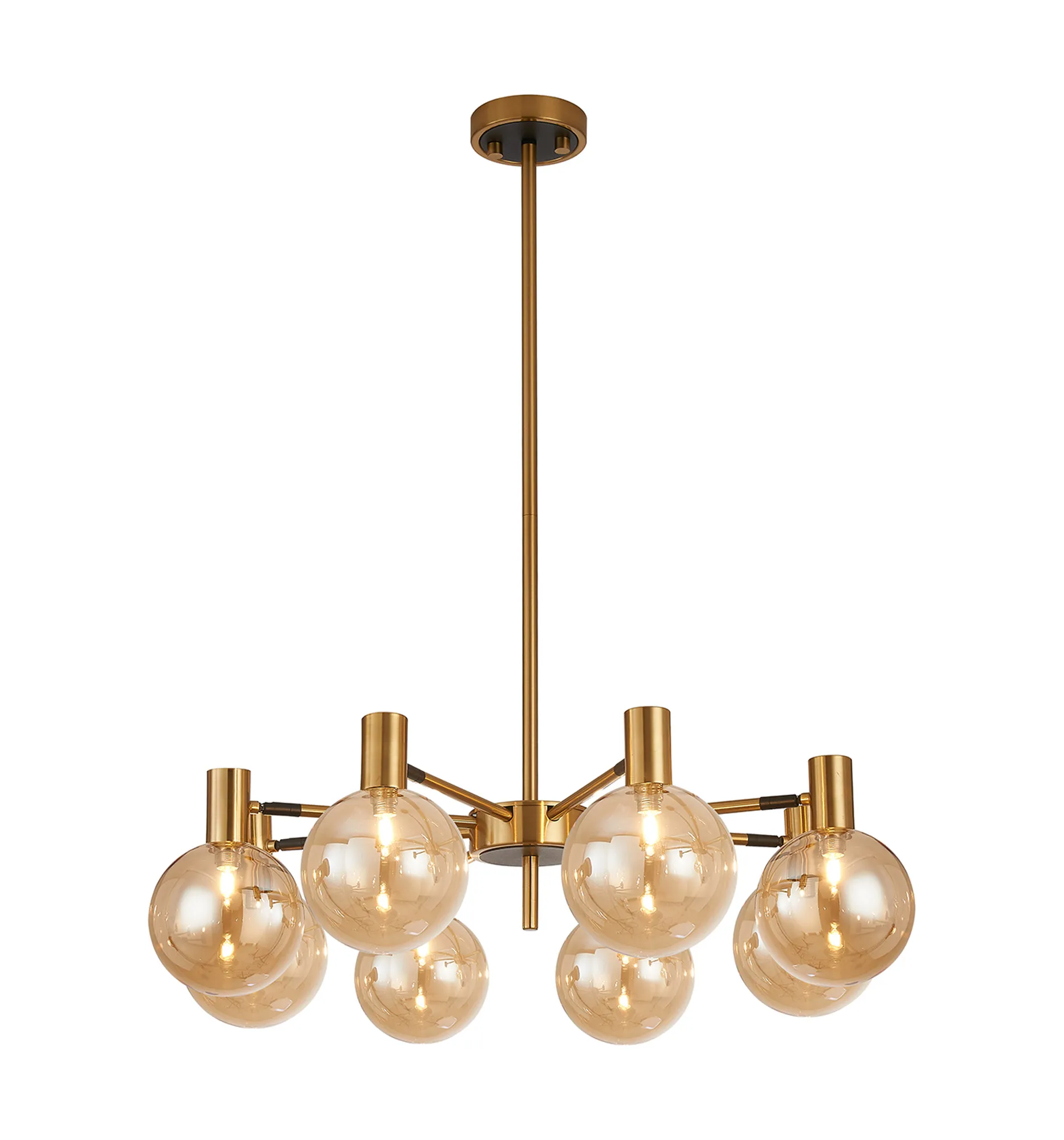 Brantley 8Lt/12Lt Fixed Pendant/Semi Flush Light Adjustable Arms - Various Finishes - Image 2