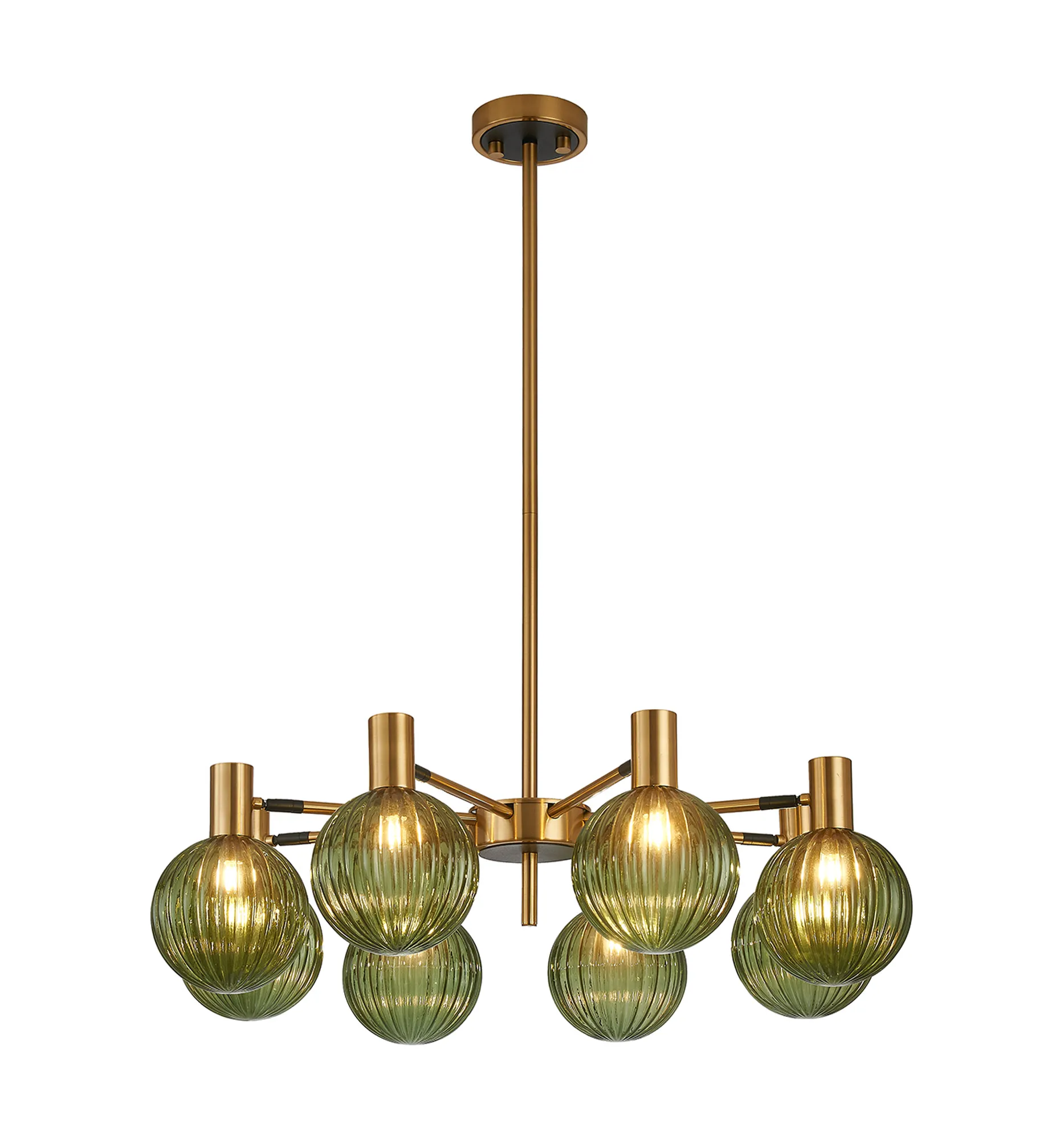 Brantley 8Lt/12Lt Fixed Pendant/Semi Flush Light Adjustable Arms - Various Finishes - Image 25