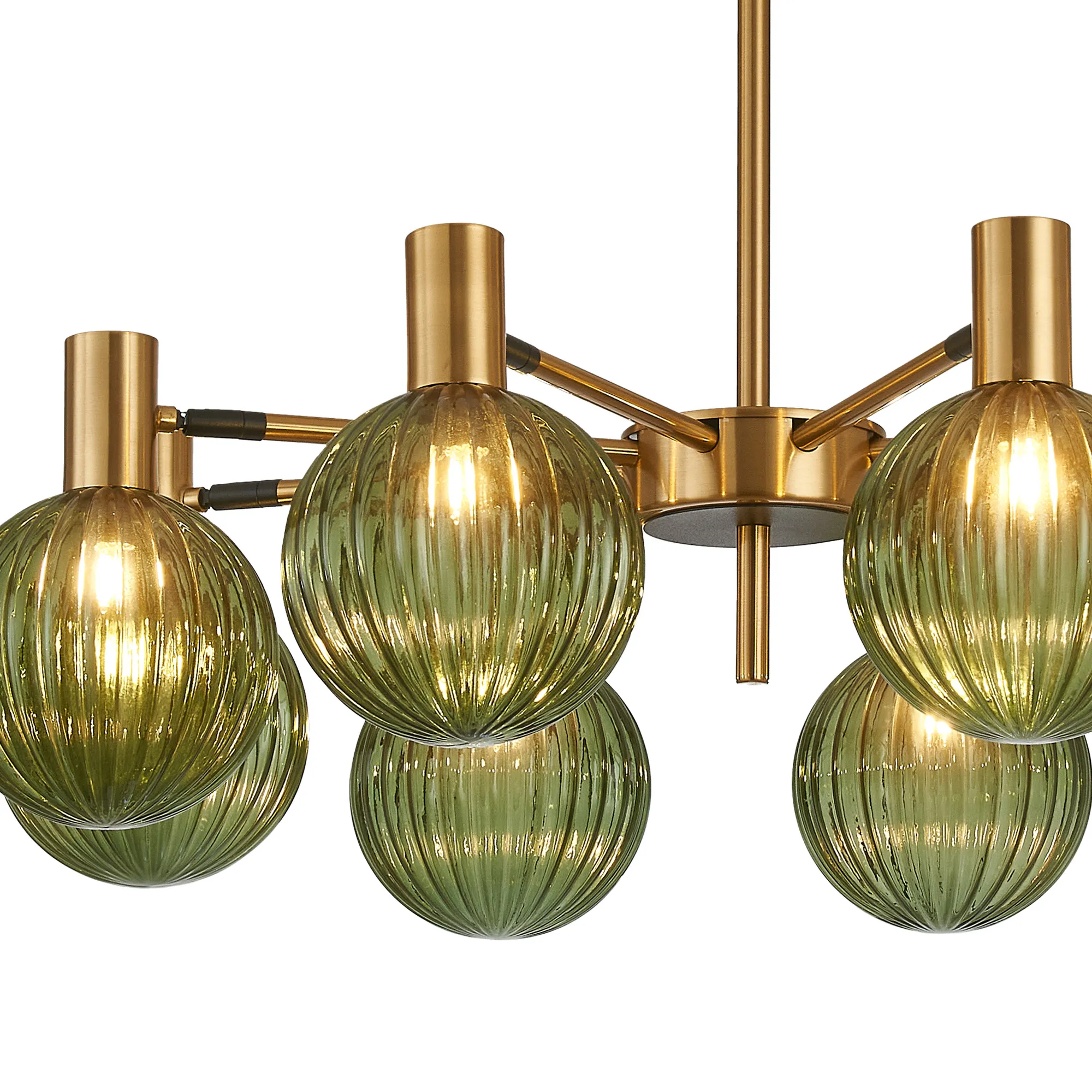 Brantley 8Lt/12Lt Fixed Pendant/Semi Flush Light Adjustable Arms - Various Finishes - Image 27