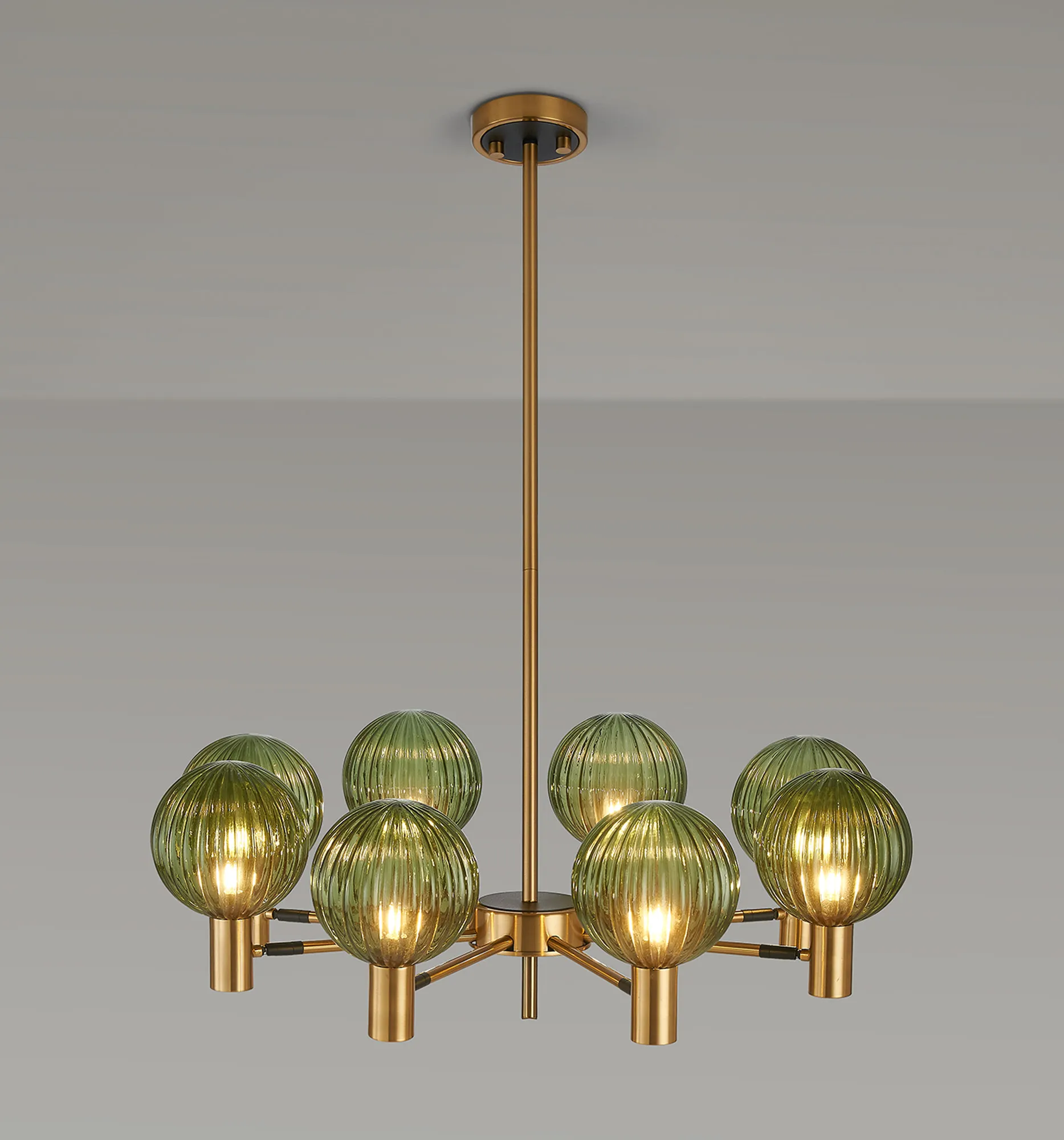 Brantley 8Lt/12Lt Fixed Pendant/Semi Flush Light Adjustable Arms - Various Finishes - Image 28