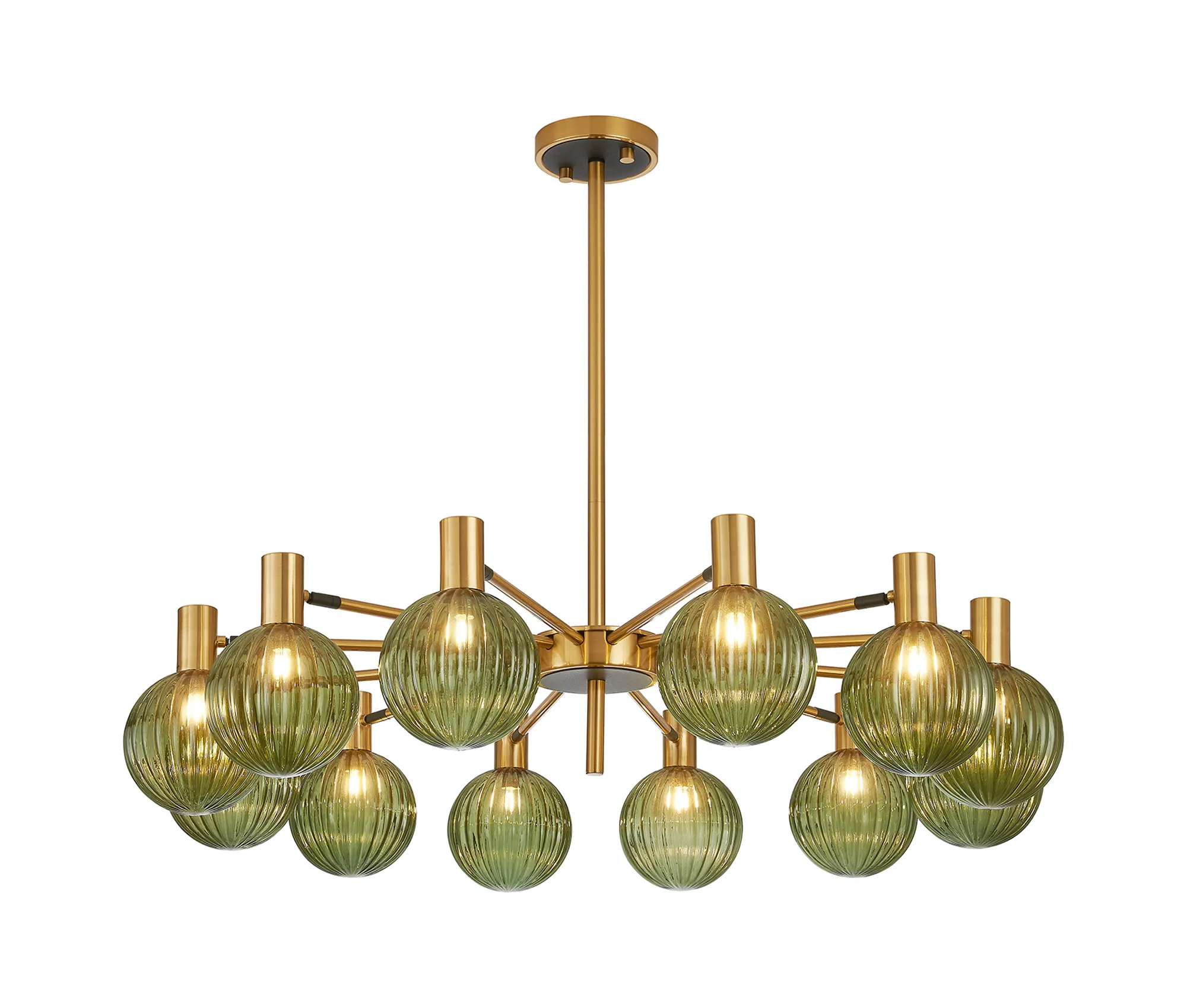 Brantley 8Lt/12Lt Fixed Pendant/Semi Flush Light Adjustable Arms - Various Finishes - Image 29