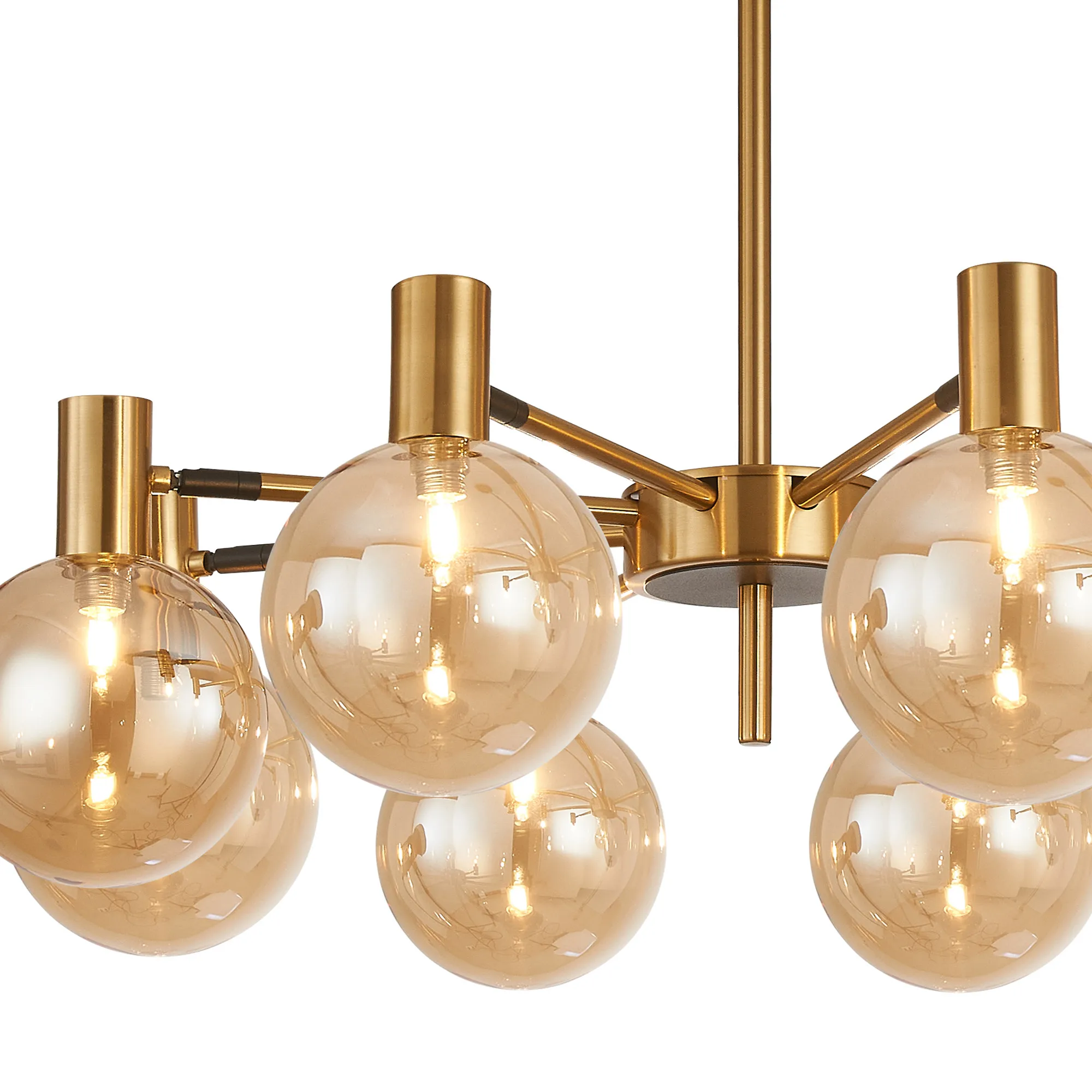 Brantley 8Lt/12Lt Fixed Pendant/Semi Flush Light Adjustable Arms - Various Finishes - Image 3