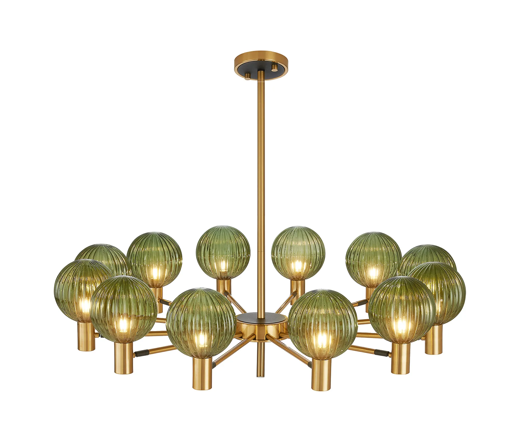Brantley 8Lt/12Lt Fixed Pendant/Semi Flush Light Adjustable Arms - Various Finishes - Image 30