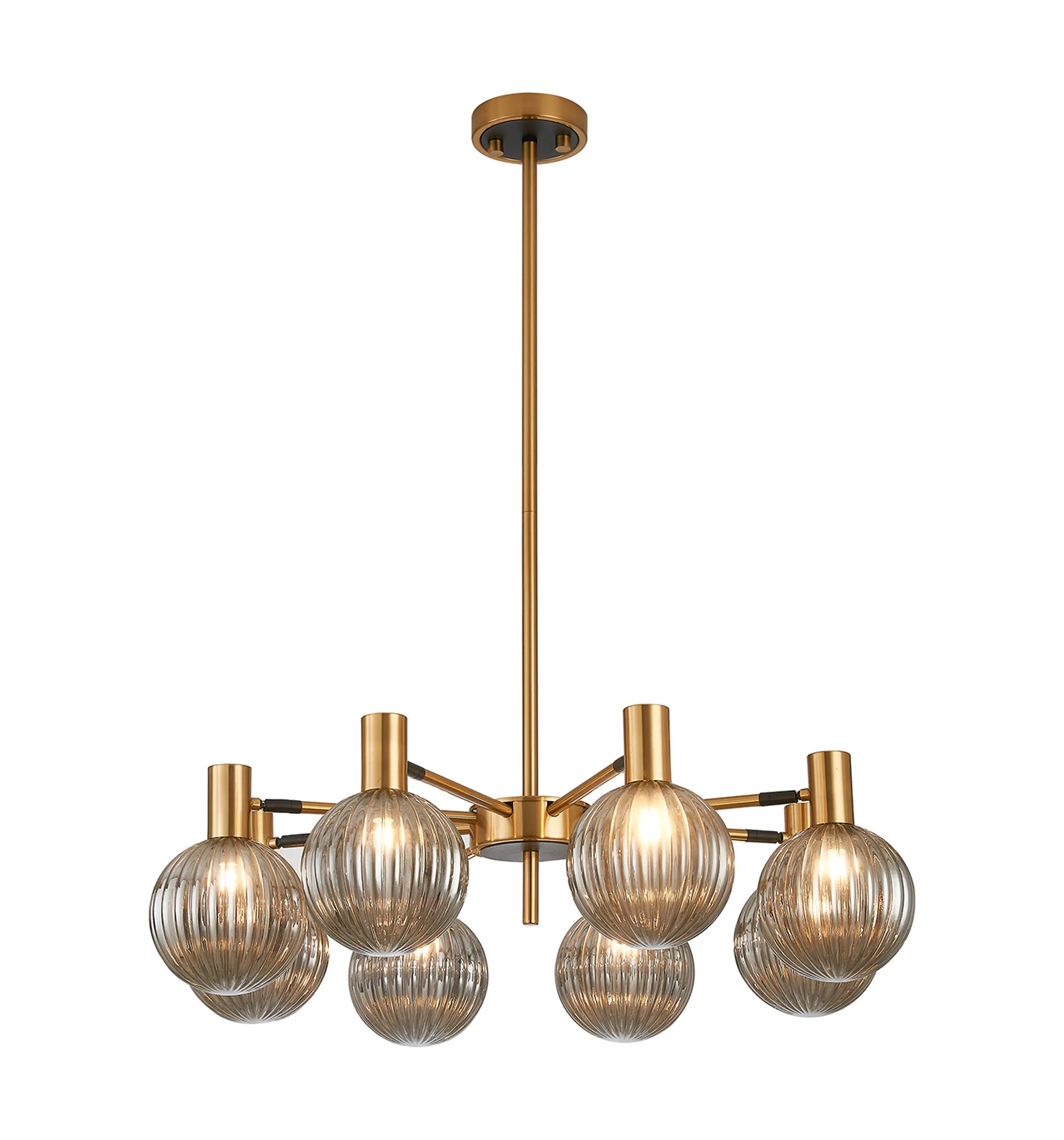 Brantley 8Lt/12Lt Fixed Pendant/Semi Flush Light Adjustable Arms - Various Finishes - Image 32