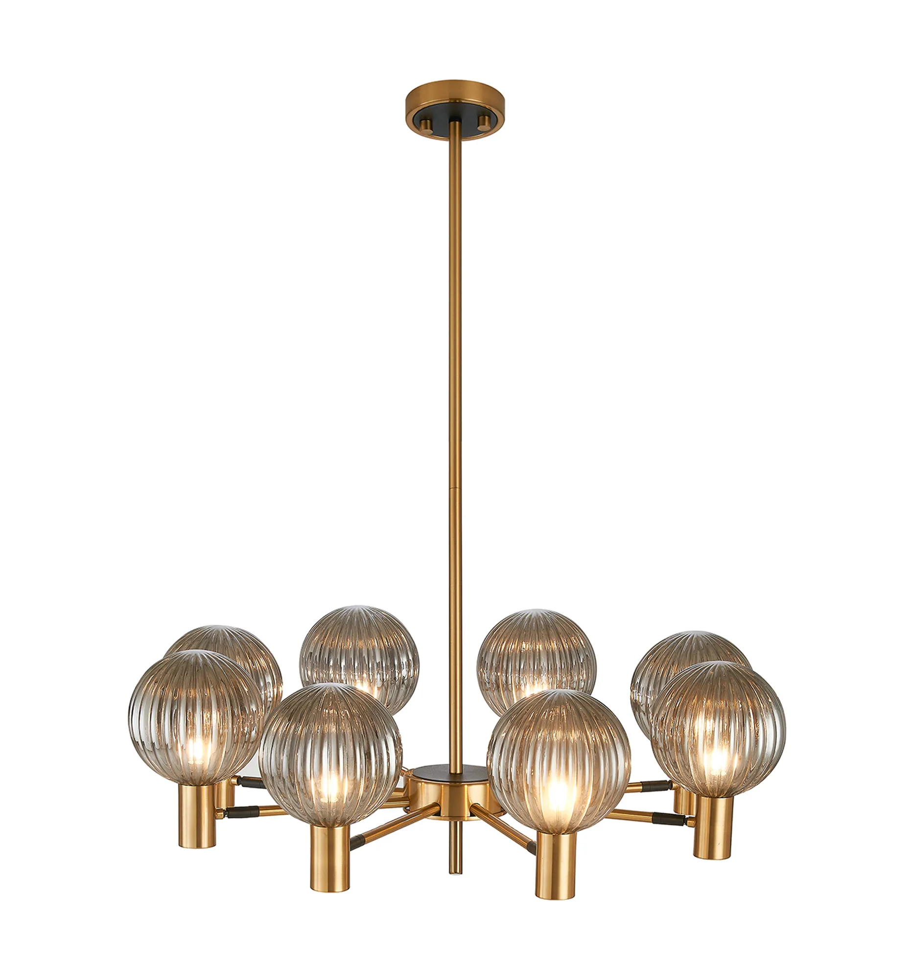 Brantley 8Lt/12Lt Fixed Pendant/Semi Flush Light Adjustable Arms - Various Finishes - Image 34