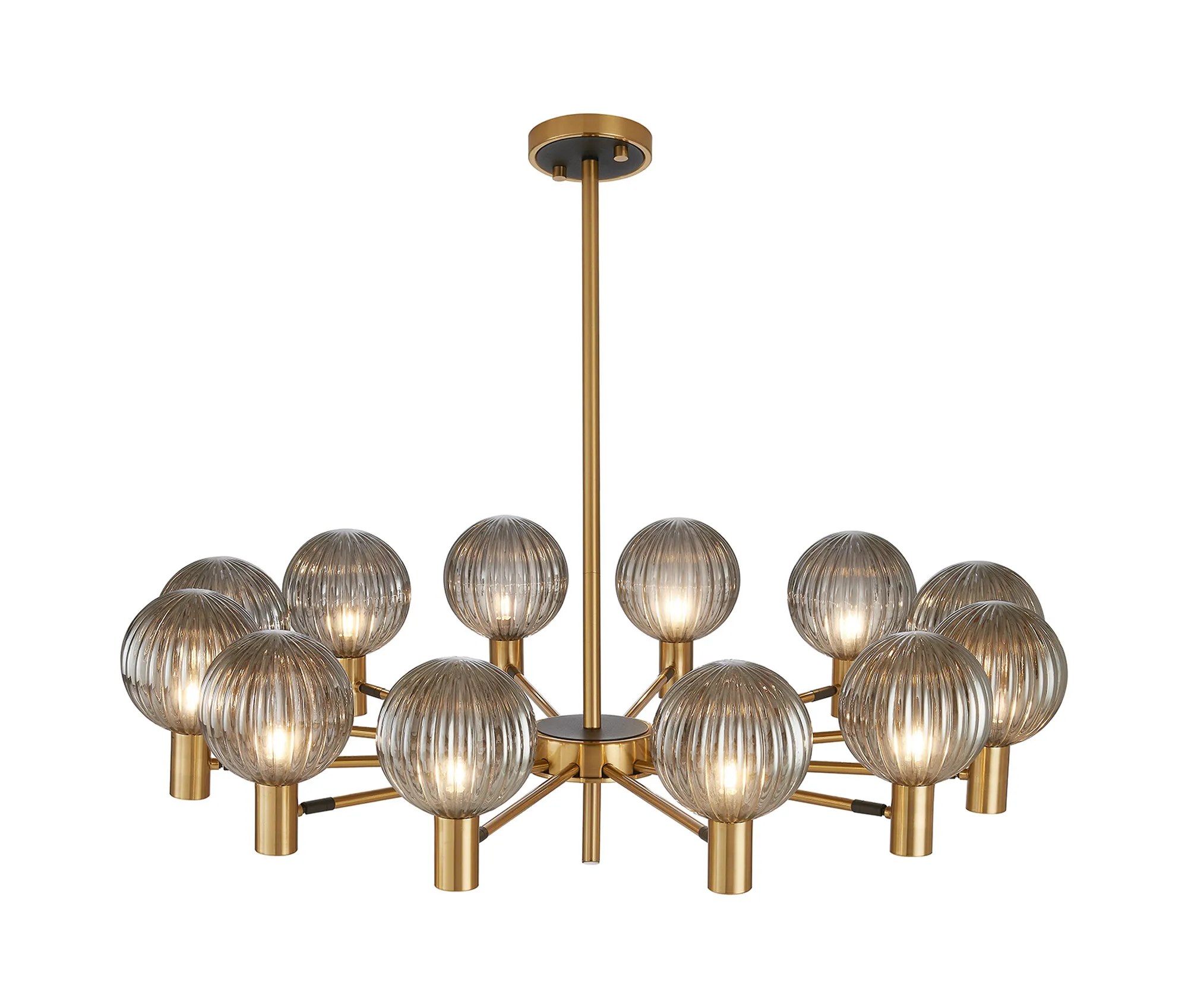 Brantley 8Lt/12Lt Fixed Pendant/Semi Flush Light Adjustable Arms - Various Finishes - Image 35