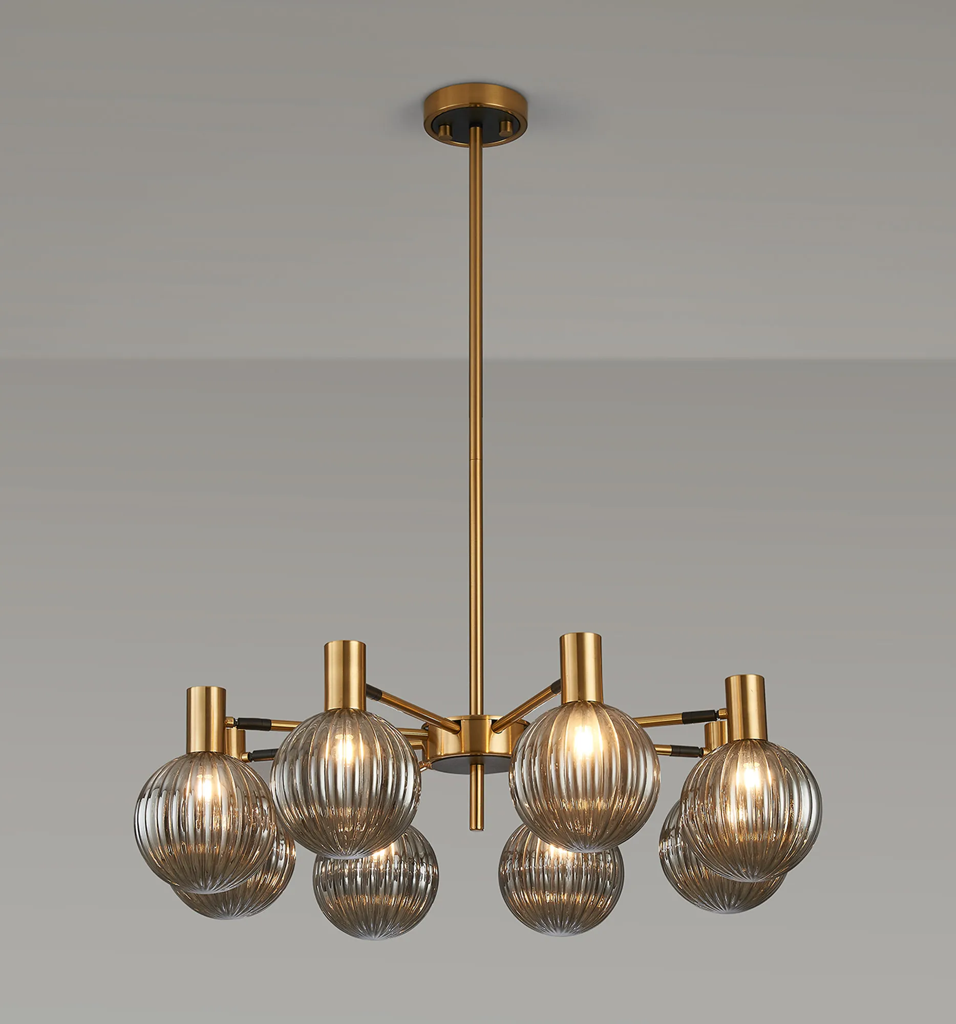 Brantley 8Lt/12Lt Fixed Pendant/Semi Flush Light Adjustable Arms - Various Finishes - Image 36