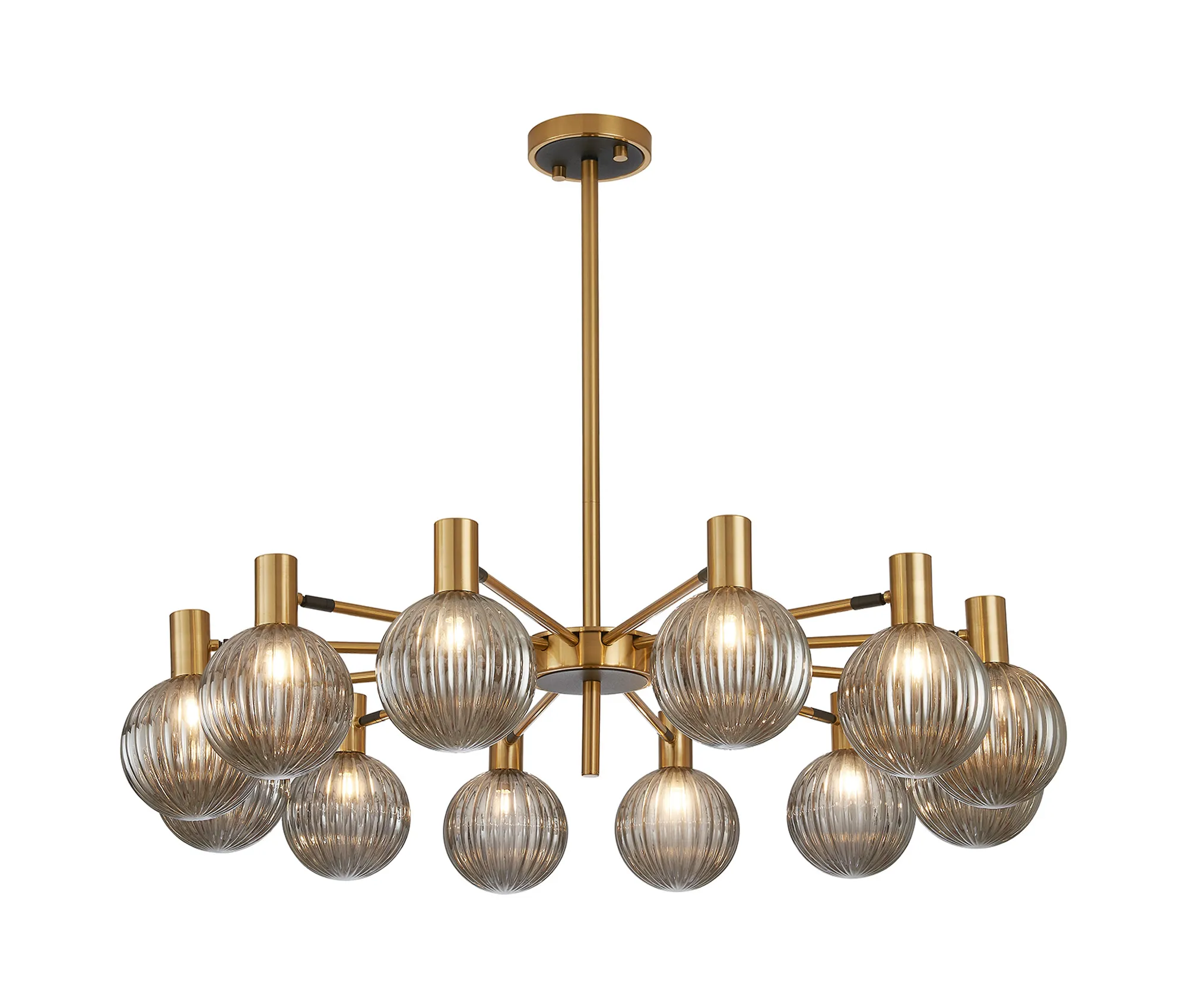 Brantley 8Lt/12Lt Fixed Pendant/Semi Flush Light Adjustable Arms - Various Finishes - Image 37