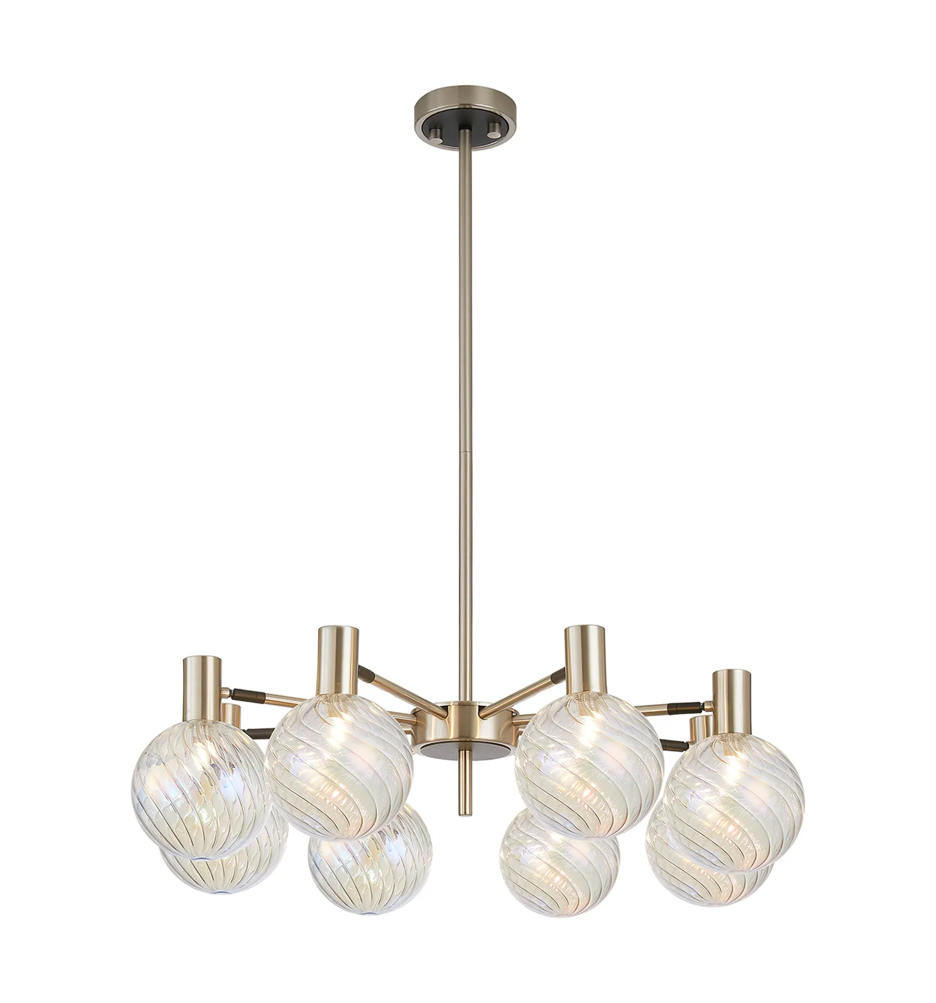 Brantley 8Lt/12Lt Fixed Pendant/Semi Flush Light Adjustable Arms - Various Finishes - Image 39