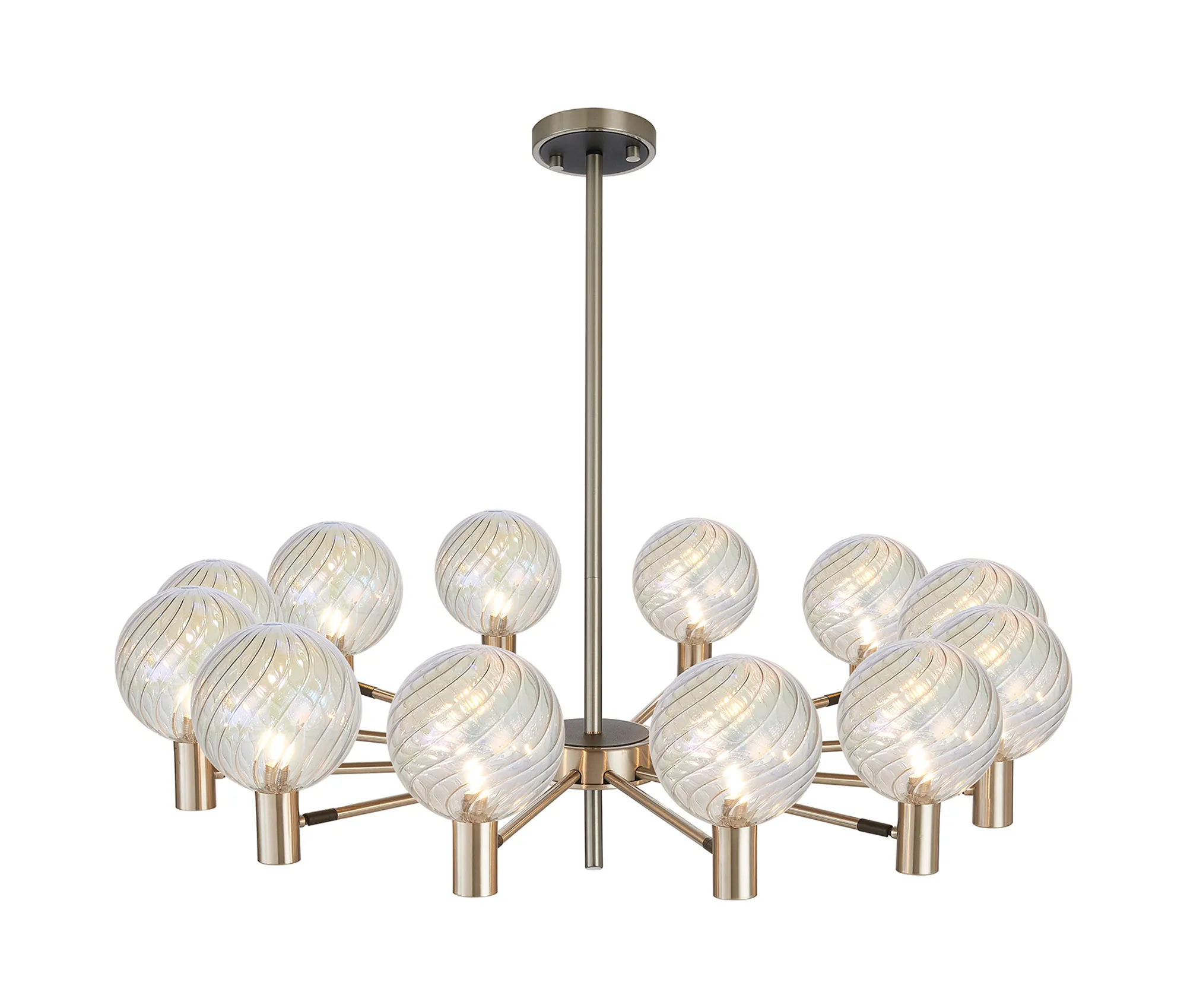 Brantley 8Lt/12Lt Fixed Pendant/Semi Flush Light Adjustable Arms - Various Finishes - Image 42