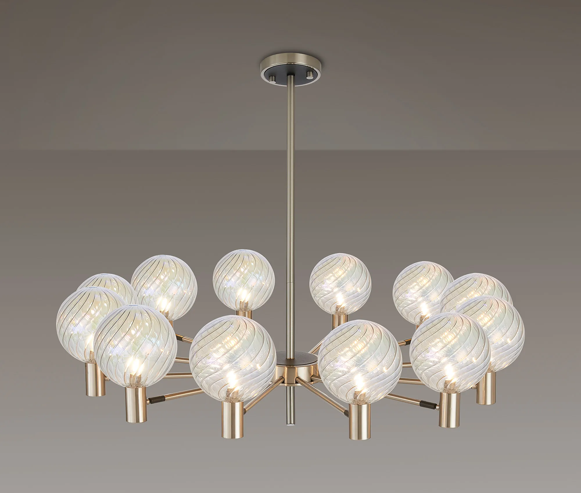 Brantley 8Lt/12Lt Fixed Pendant/Semi Flush Light Adjustable Arms - Various Finishes - Image 43