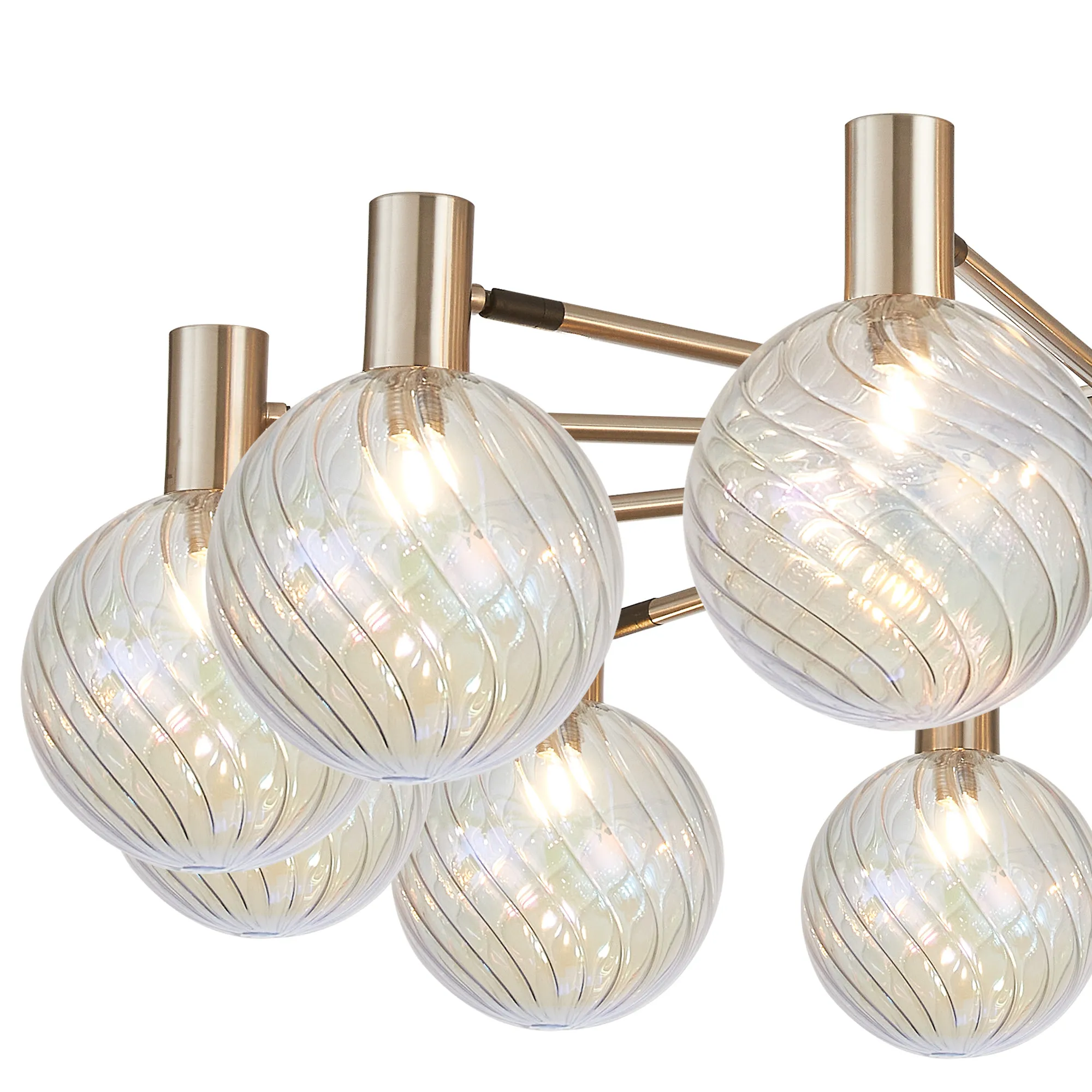 Brantley 8Lt/12Lt Fixed Pendant/Semi Flush Light Adjustable Arms - Various Finishes - Image 44
