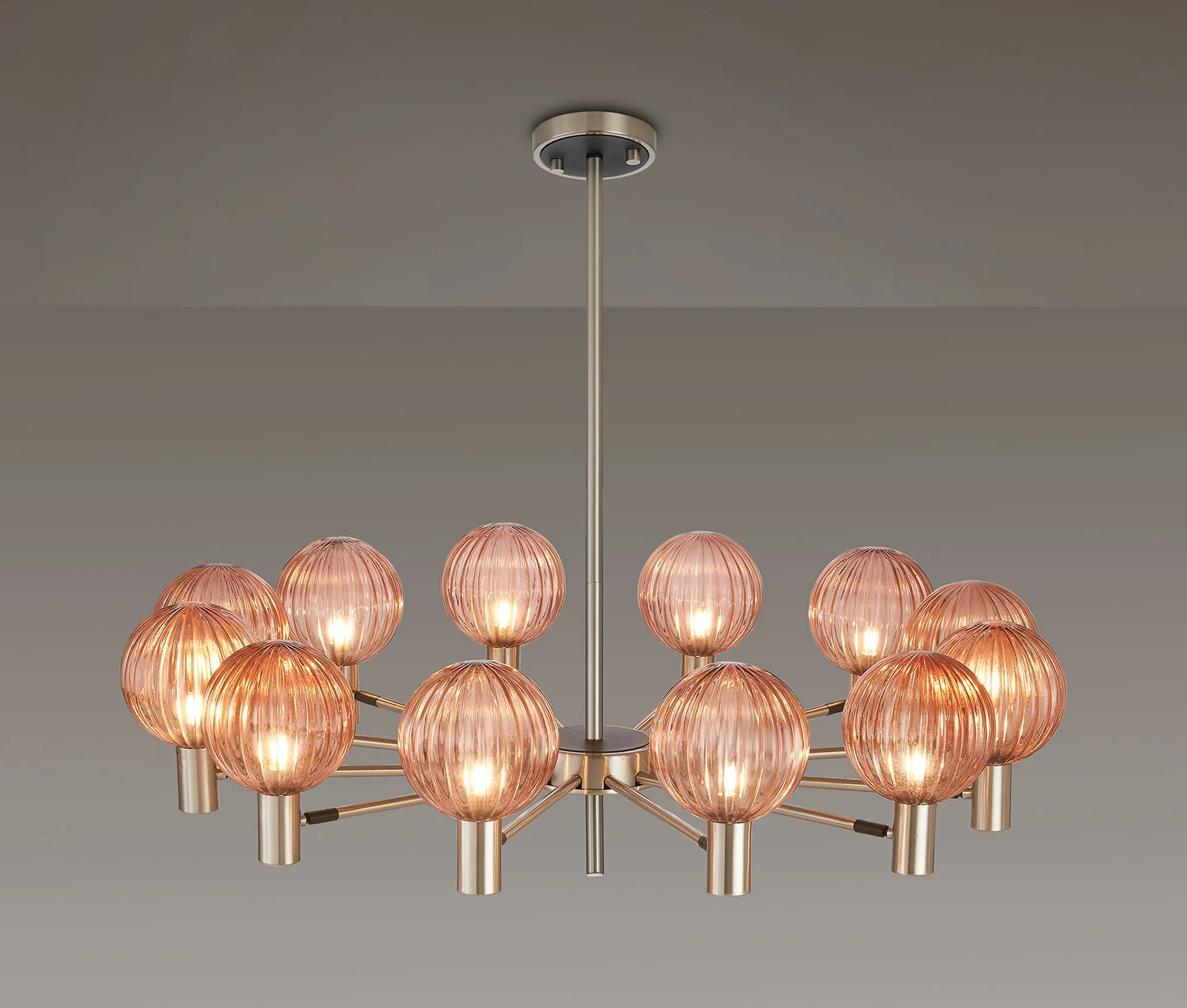 Brantley 8Lt/12Lt Fixed Pendant/Semi Flush Light Adjustable Arms - Various Finishes - Image 49