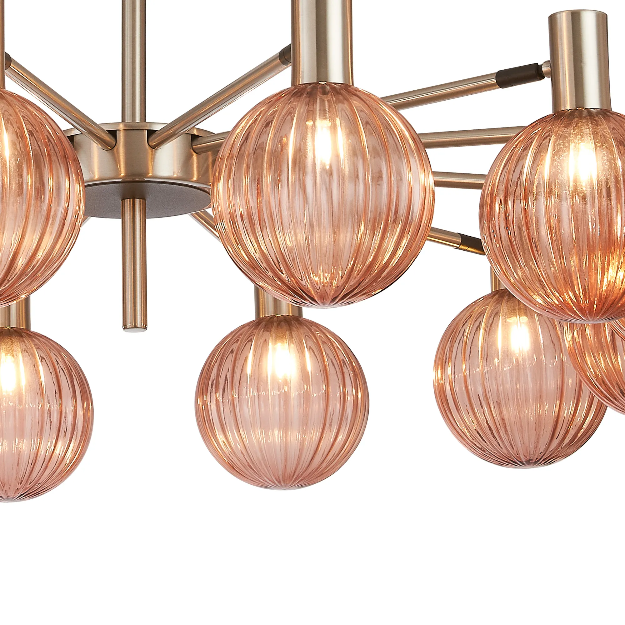 Brantley 8Lt/12Lt Fixed Pendant/Semi Flush Light Adjustable Arms - Various Finishes - Image 51